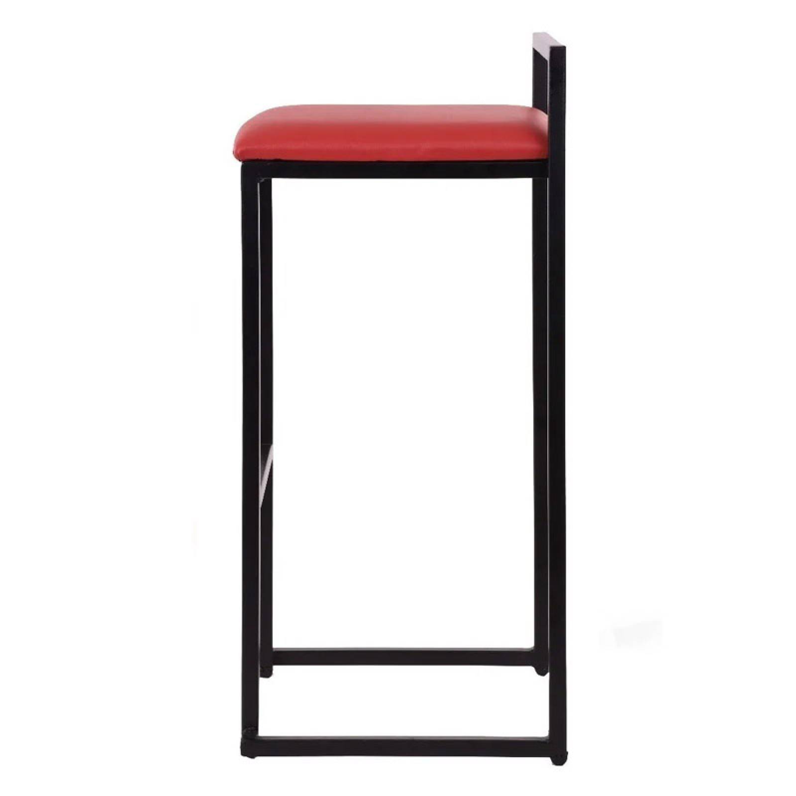 Banco Barra Bar Cubo Lounge Eventos Salón Fiesta Paquete De 4 Rojo Negro