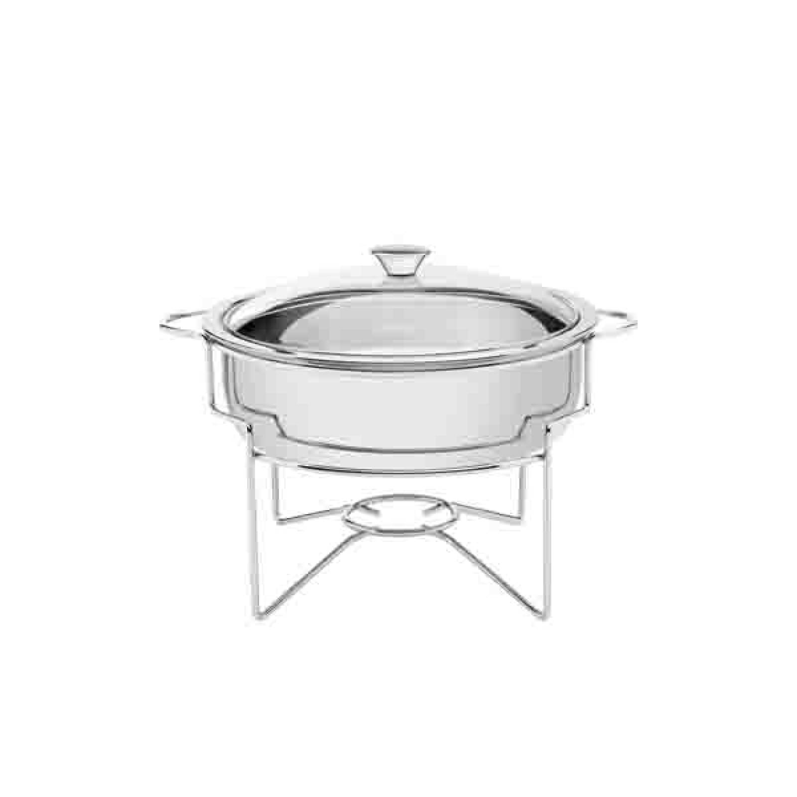 Bufetera Redonda con Tapa de Cristal de 4.3 litros