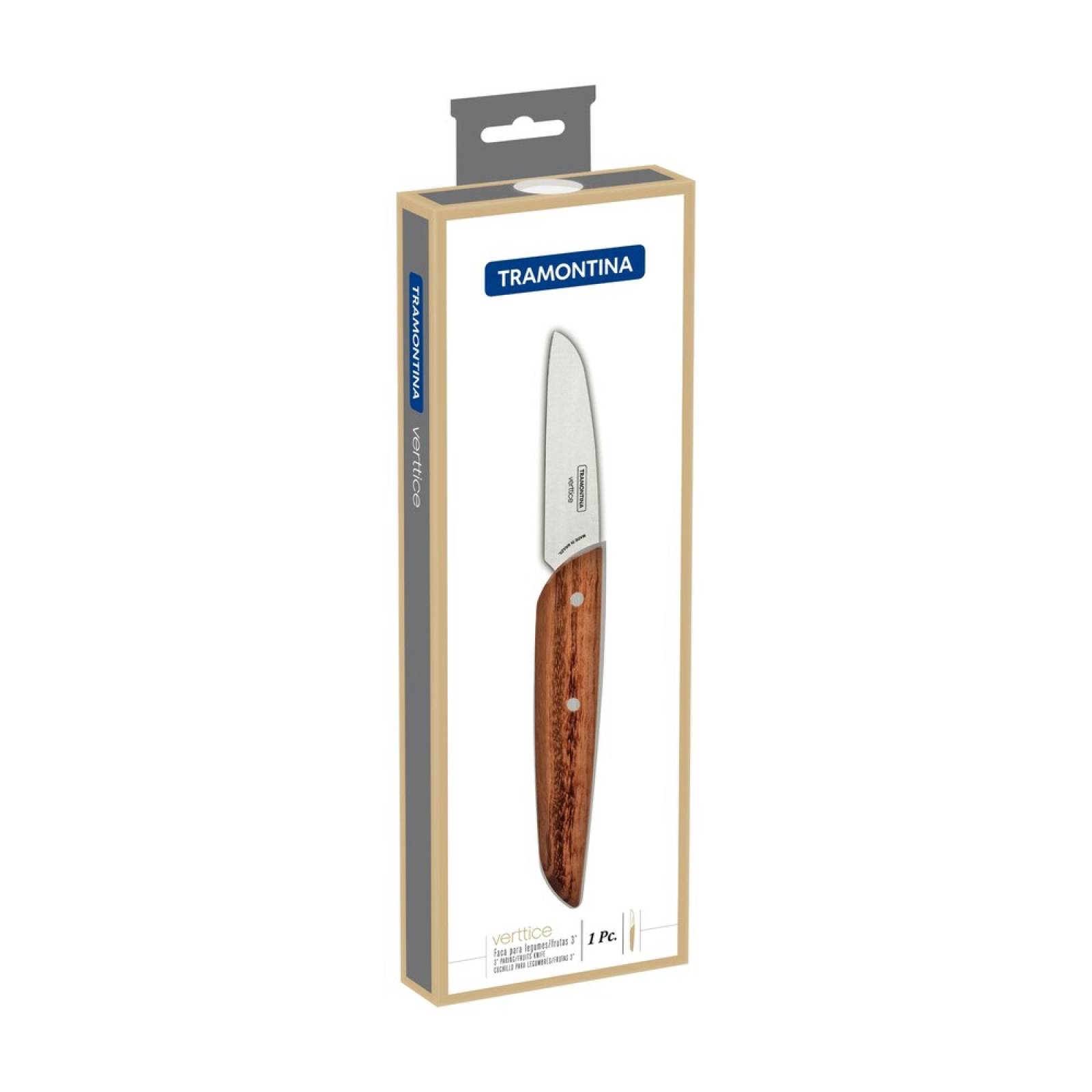 Cuchillo para Legumbres y Frutas Tramontina Verttice Acero Inox 3 Pulgadas