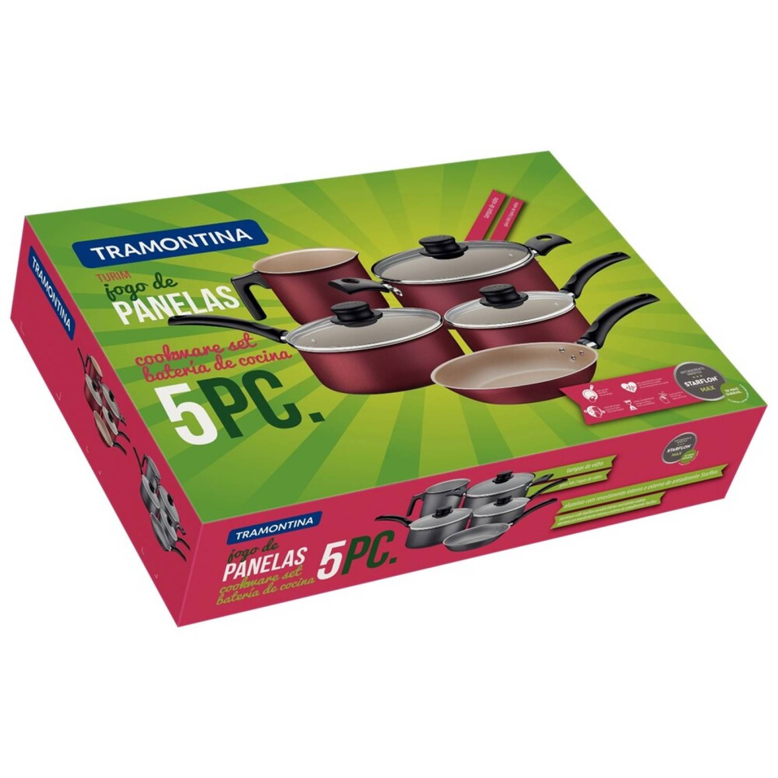 Batería de cocina Tramontina Turim 5 Piezas