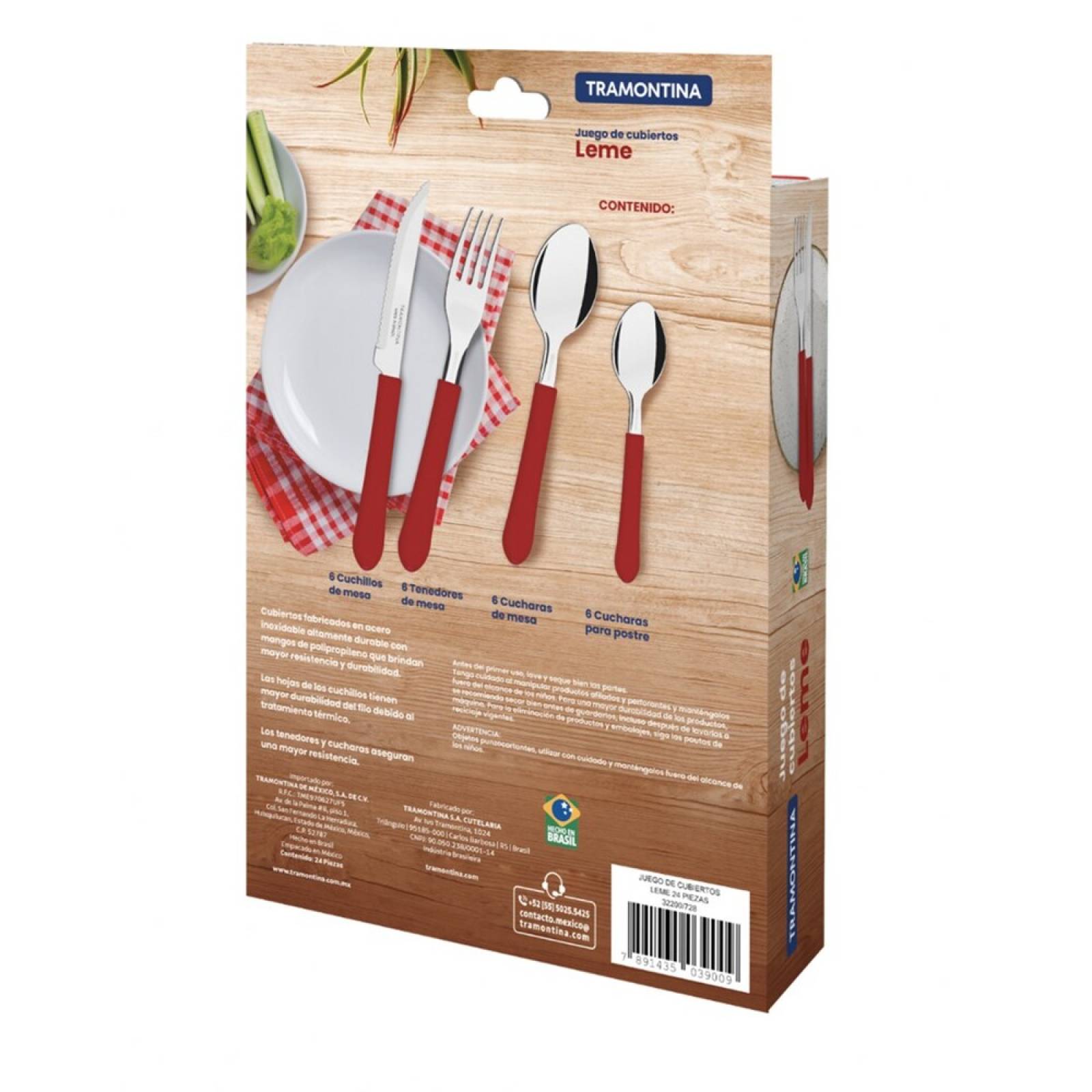 Juego De Cubiertos Tramontina Leme 24 Piezas
