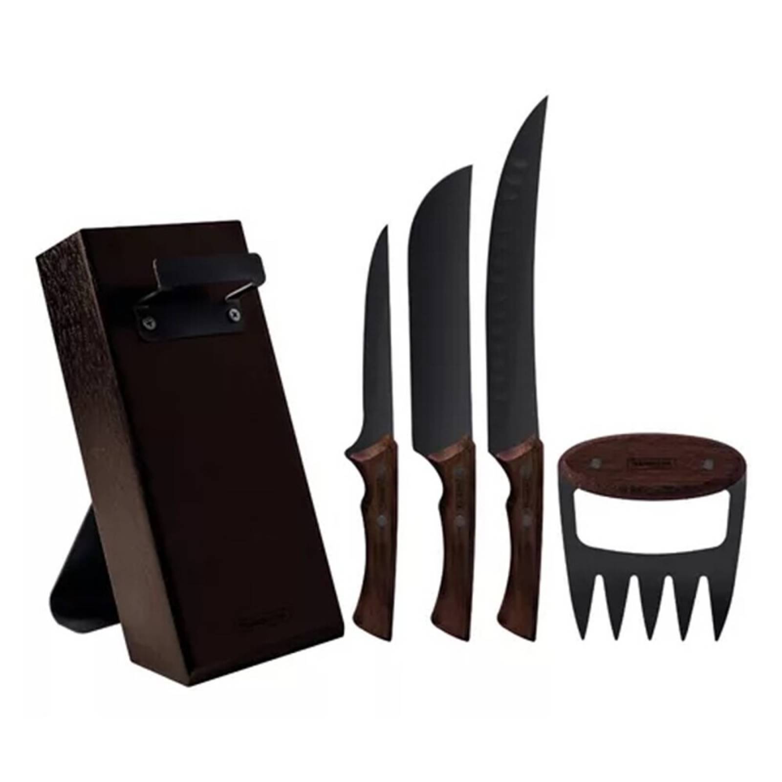 Kit Set Churrasco Cuchillos Asado Tramontina Parrilla 4 Piezas