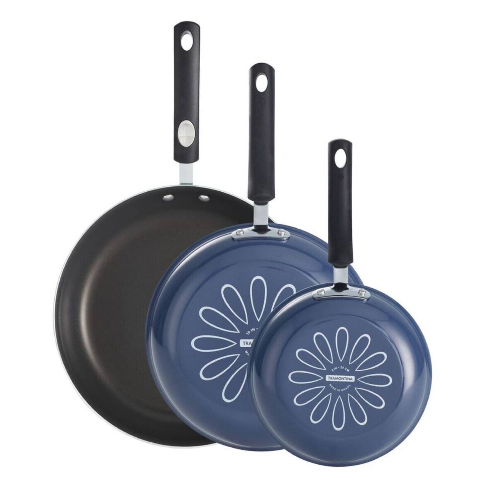 Juego De Sartenes Tramontina Porcelanizados 3 Piezas