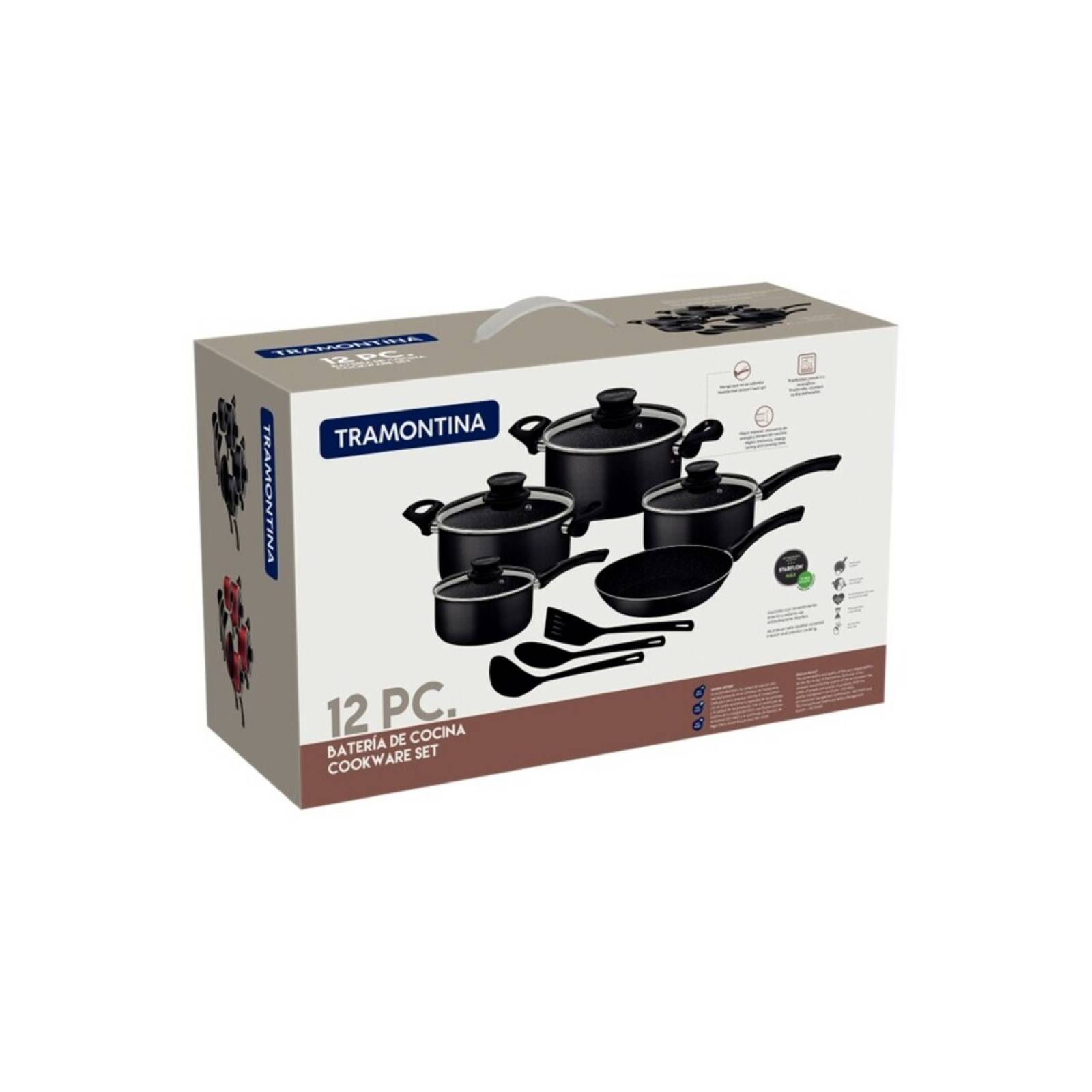 Batería De Cocina Tramontina Paris 12 Piezas