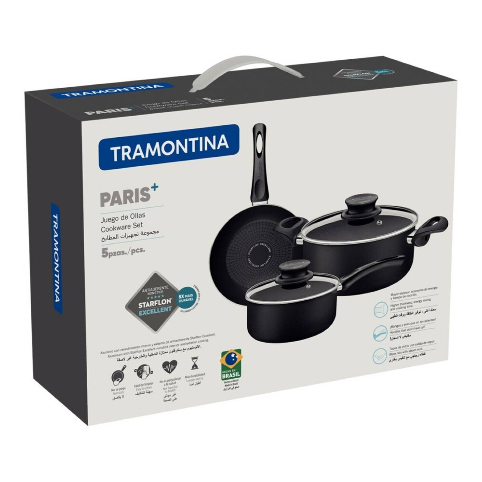 Batería de cocina Tramontina Paris 5 Piezas