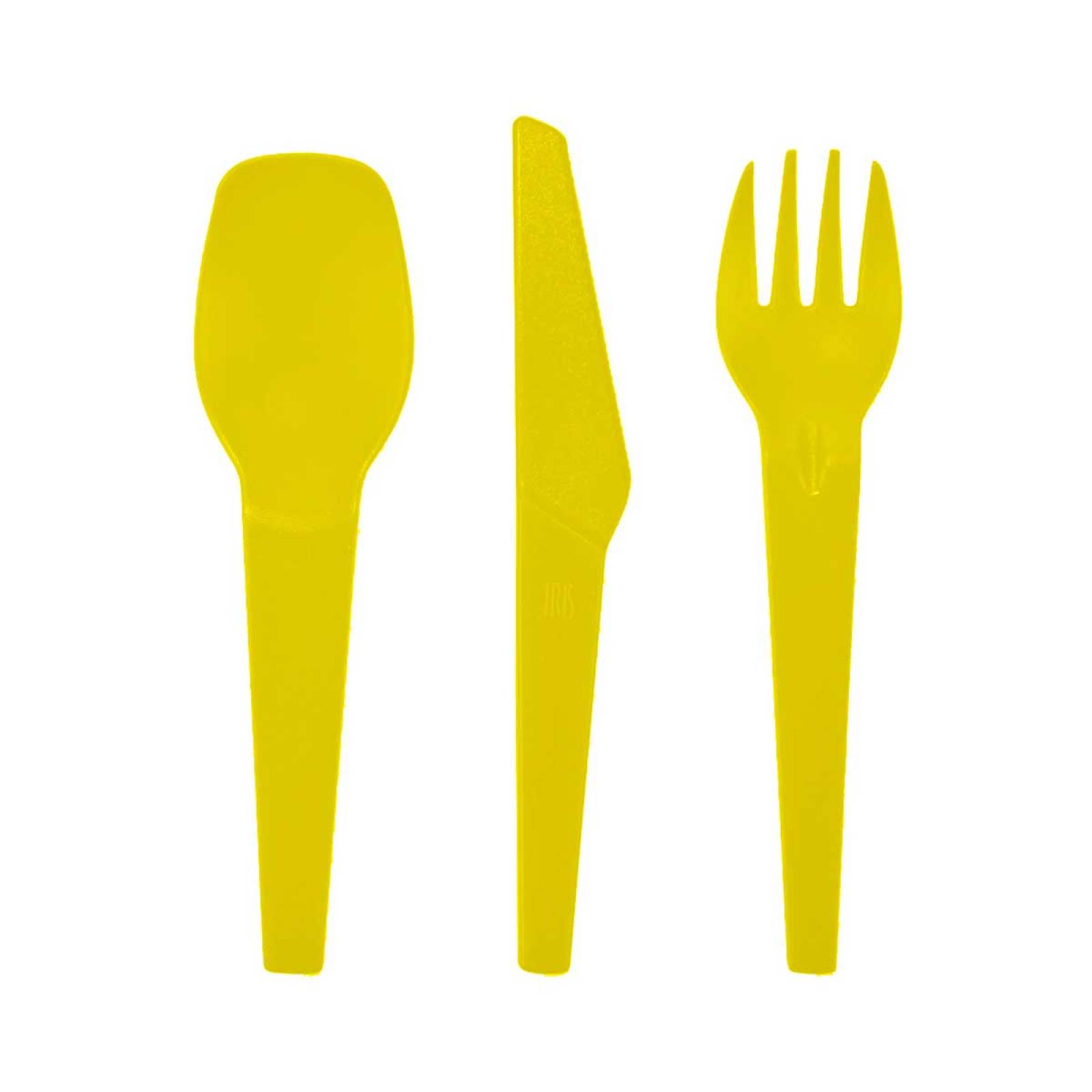 Set Cubiertos Iris Amarillos 