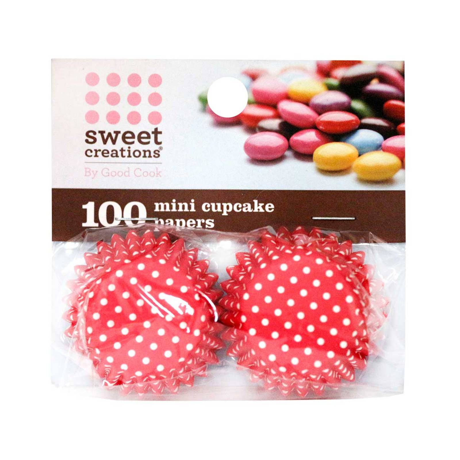 Molde De Papel Sweet Creations Para Cupcake Mini 100pzs Rojo 