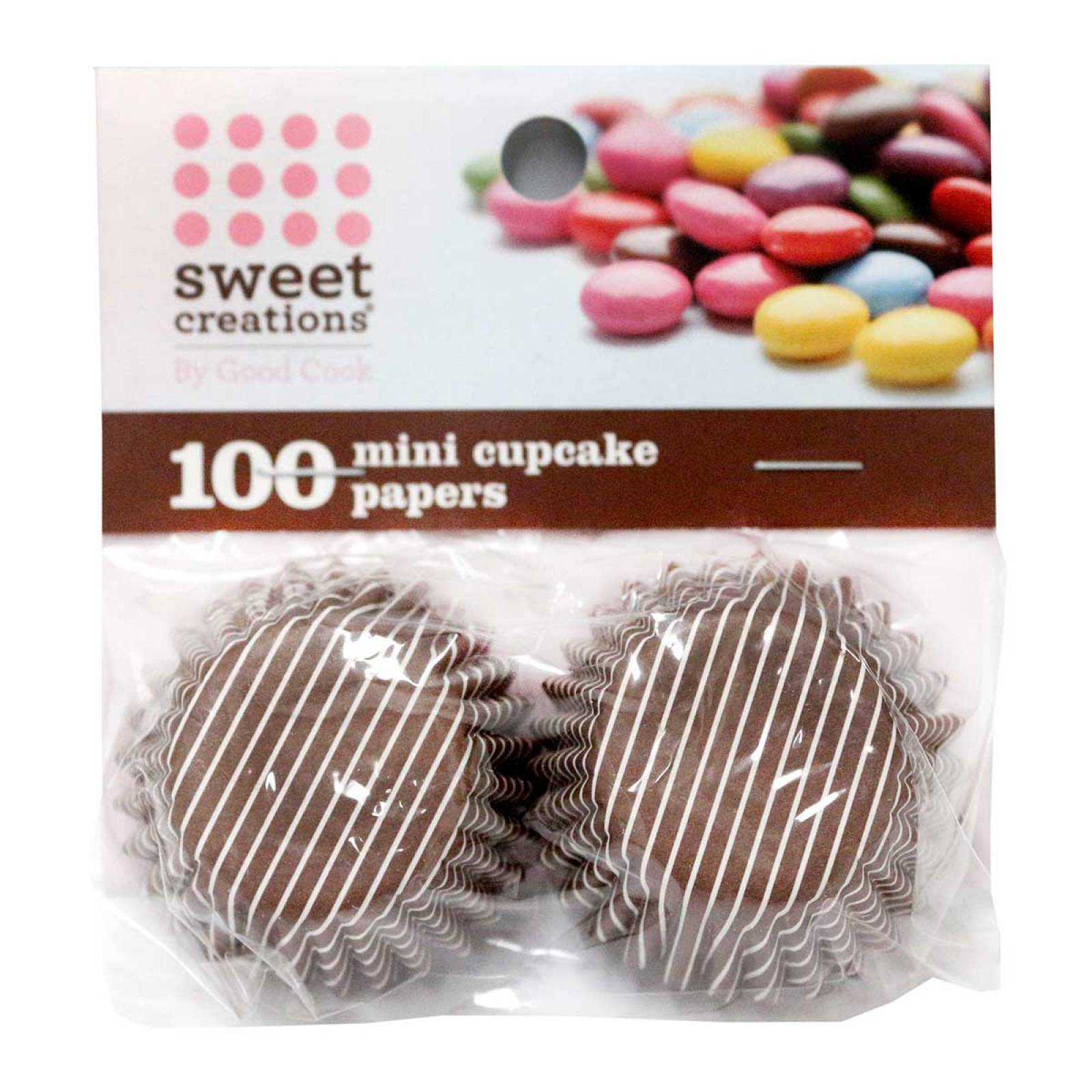 Papel Para Cupcake Sweet Creations Café Con Rayas 100 Pzs 