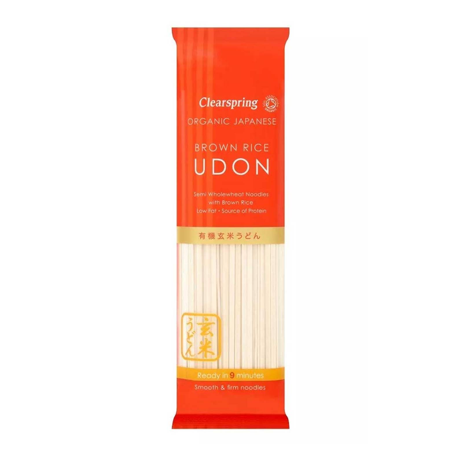 Pasta Japonesa Clearspring Orgánica Udon De Arroz Integral 