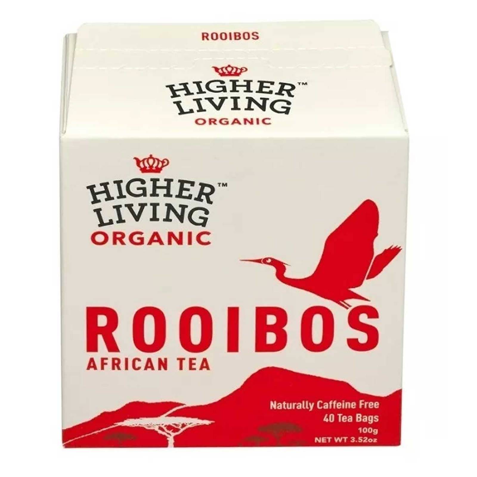 Té Rooibos Africano Higher Living Orgánico Sin Cafeína 