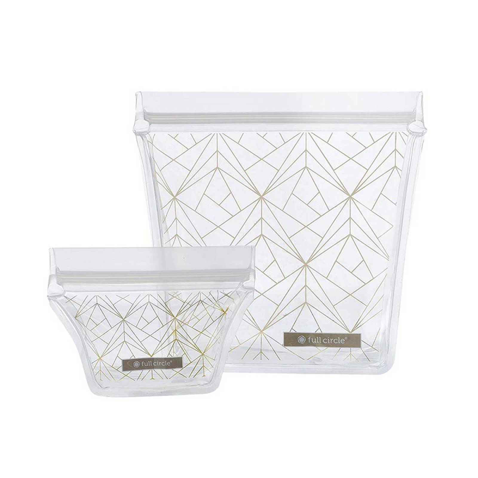 Bolsa Para Sandwich Full Circle Nacky Gold Geo 2 Pzas 