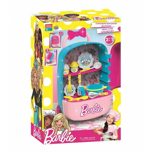 Barbie Mega Case Trolley Juego de cocina 2 en 1 Color Multicolor