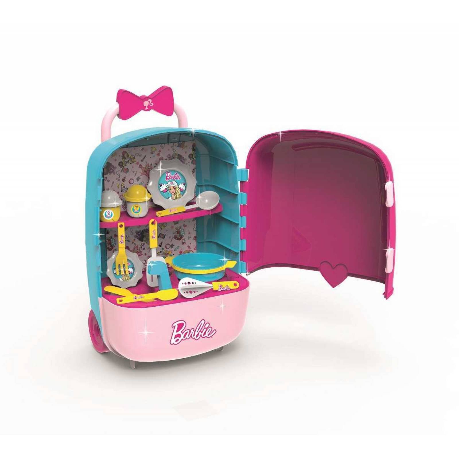 Barbie Mega Case Trolley Juego de cocina 2 en 1 Color Multicolor