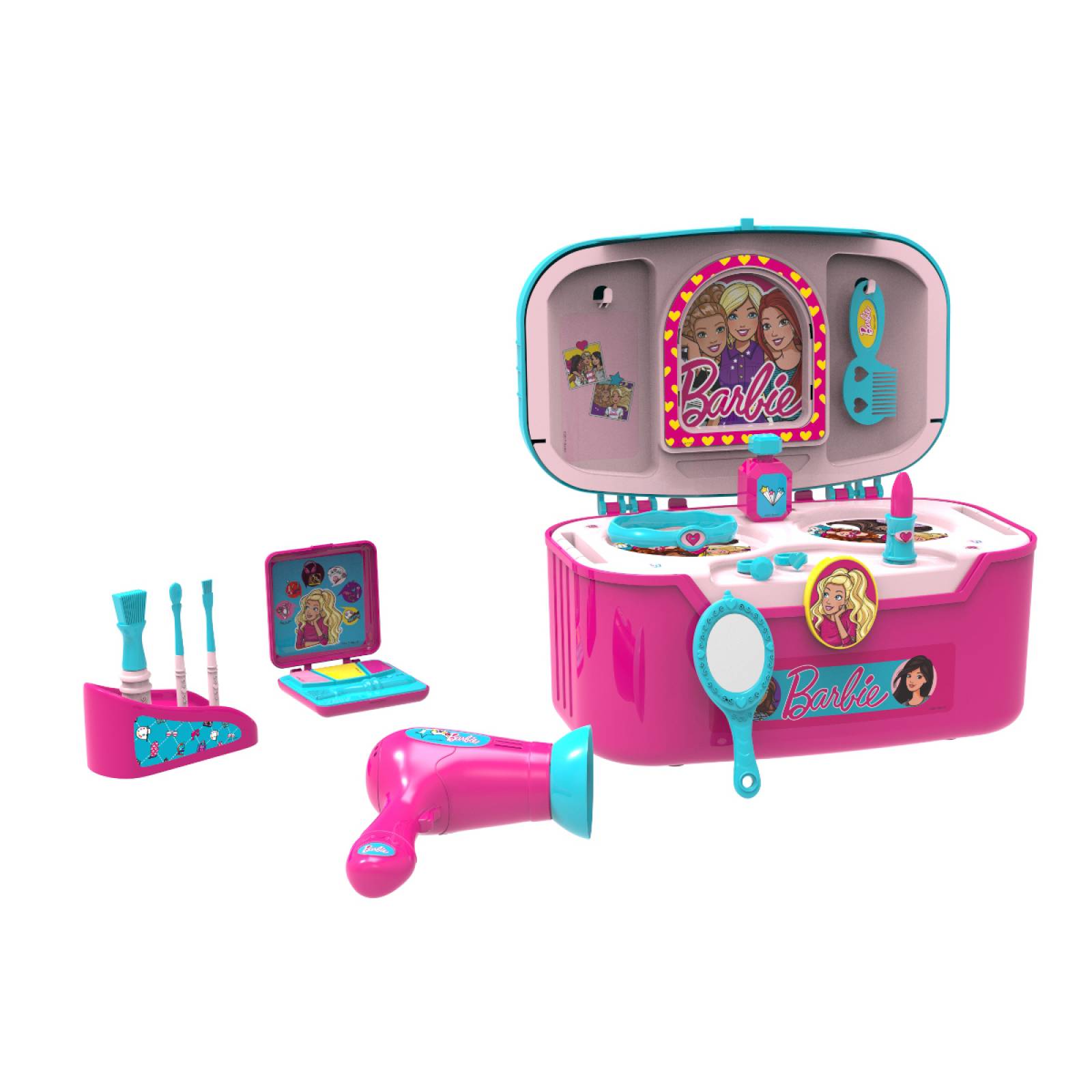 Estuche de Belleza Portatil Barbie Color Rosa