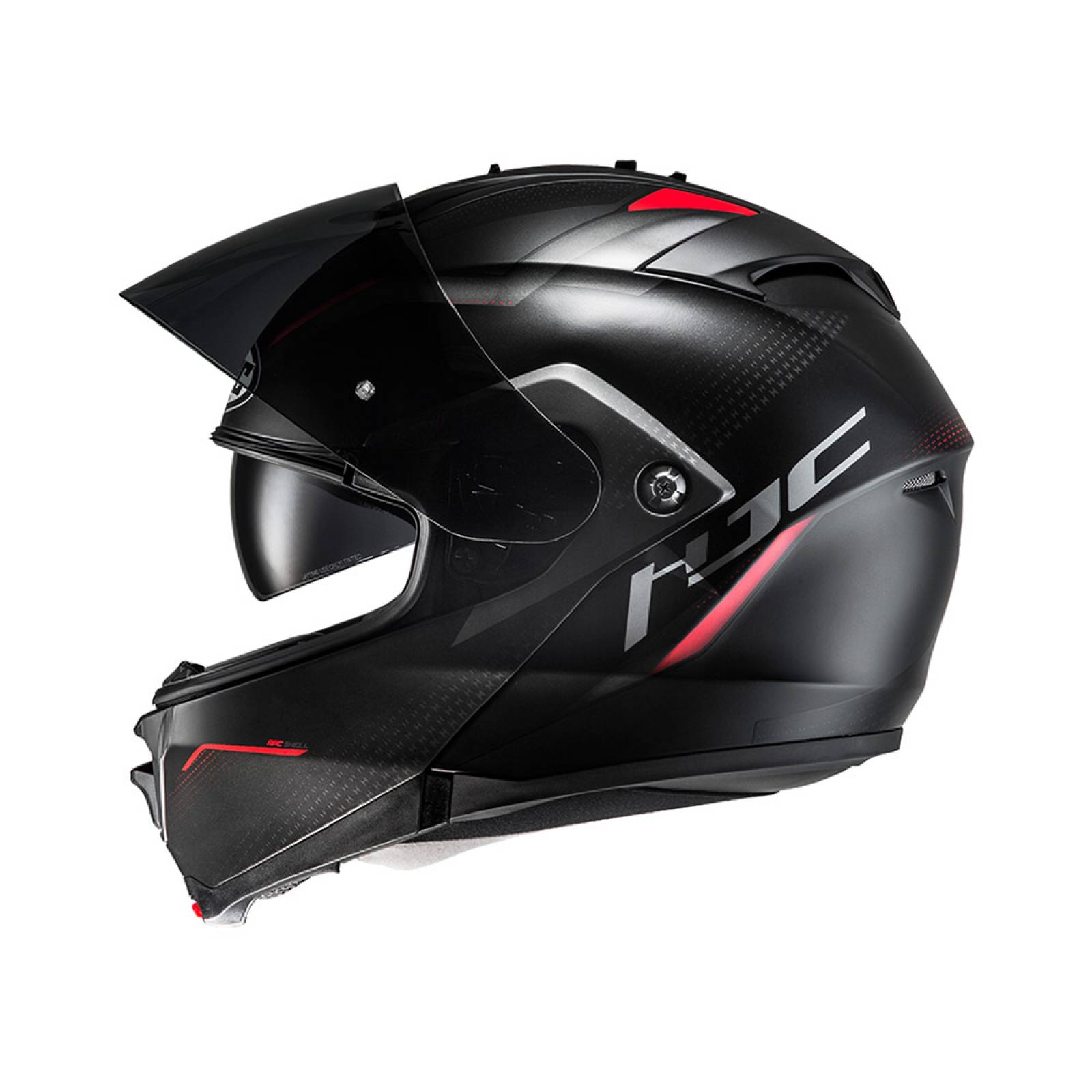 Casco De Motocicleta Hjc Abatible Is-max Ii Dova Mc1sf Rojo