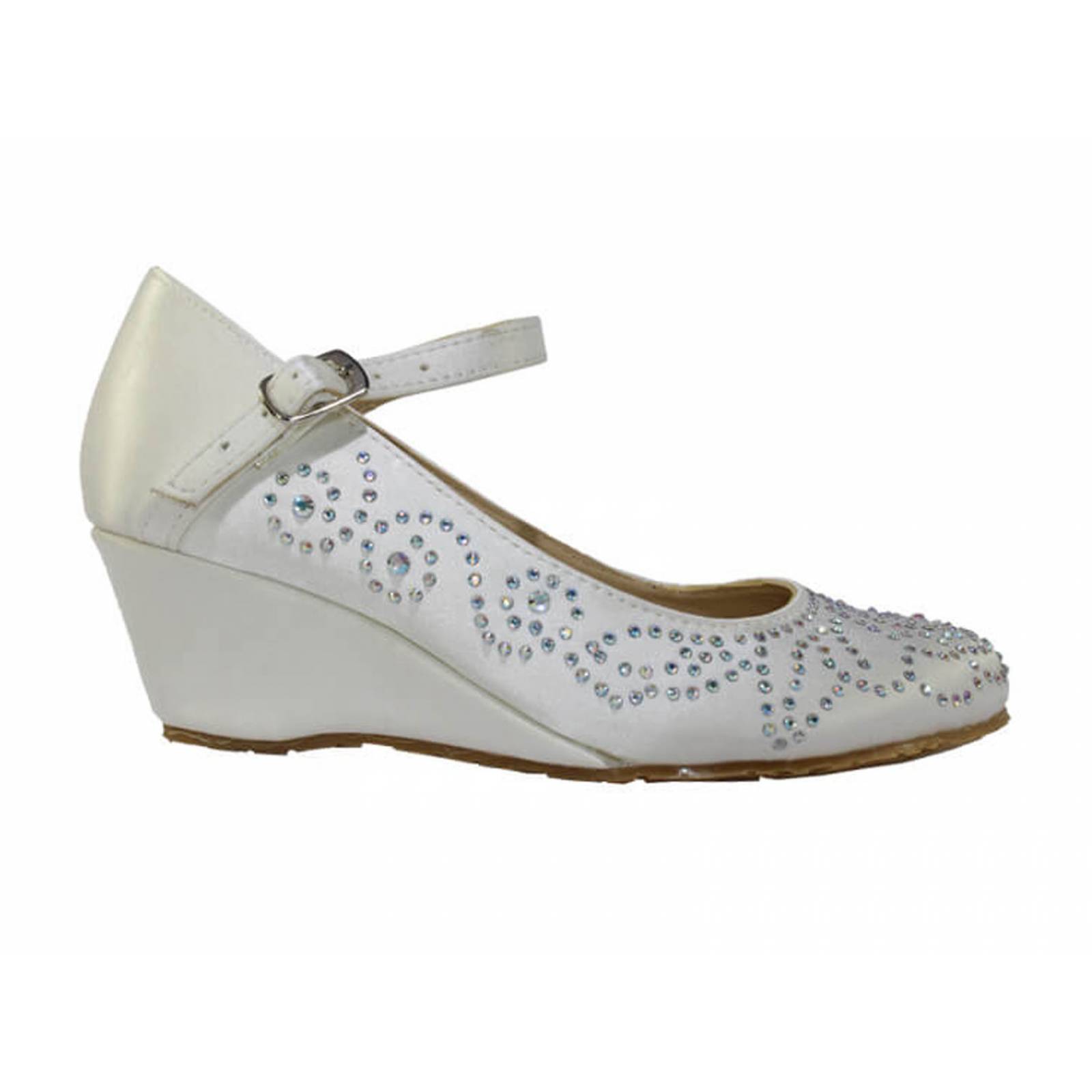 ZAPATILLAS VESTIR TACONES CUNA BLANCO LEON TEXTIL SANTIN 1903