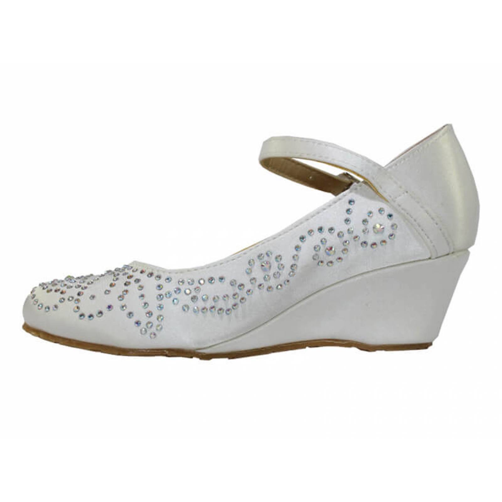 ZAPATILLAS VESTIR TACONES CUNA BLANCO LEON TEXTIL SANTIN 1903