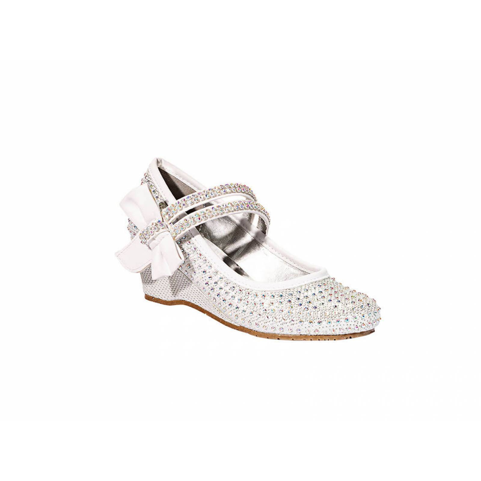 ZAPATILLAS TACONES CUNA VESTIR LEON NINA BLANCO TEXTIL 33872