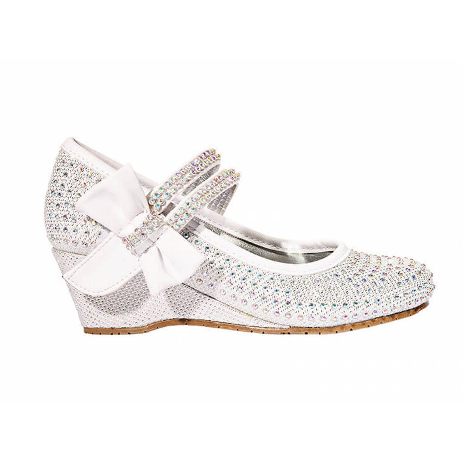 ZAPATILLAS TACONES CUNA VESTIR LEON NINA BLANCO TEXTIL 33872