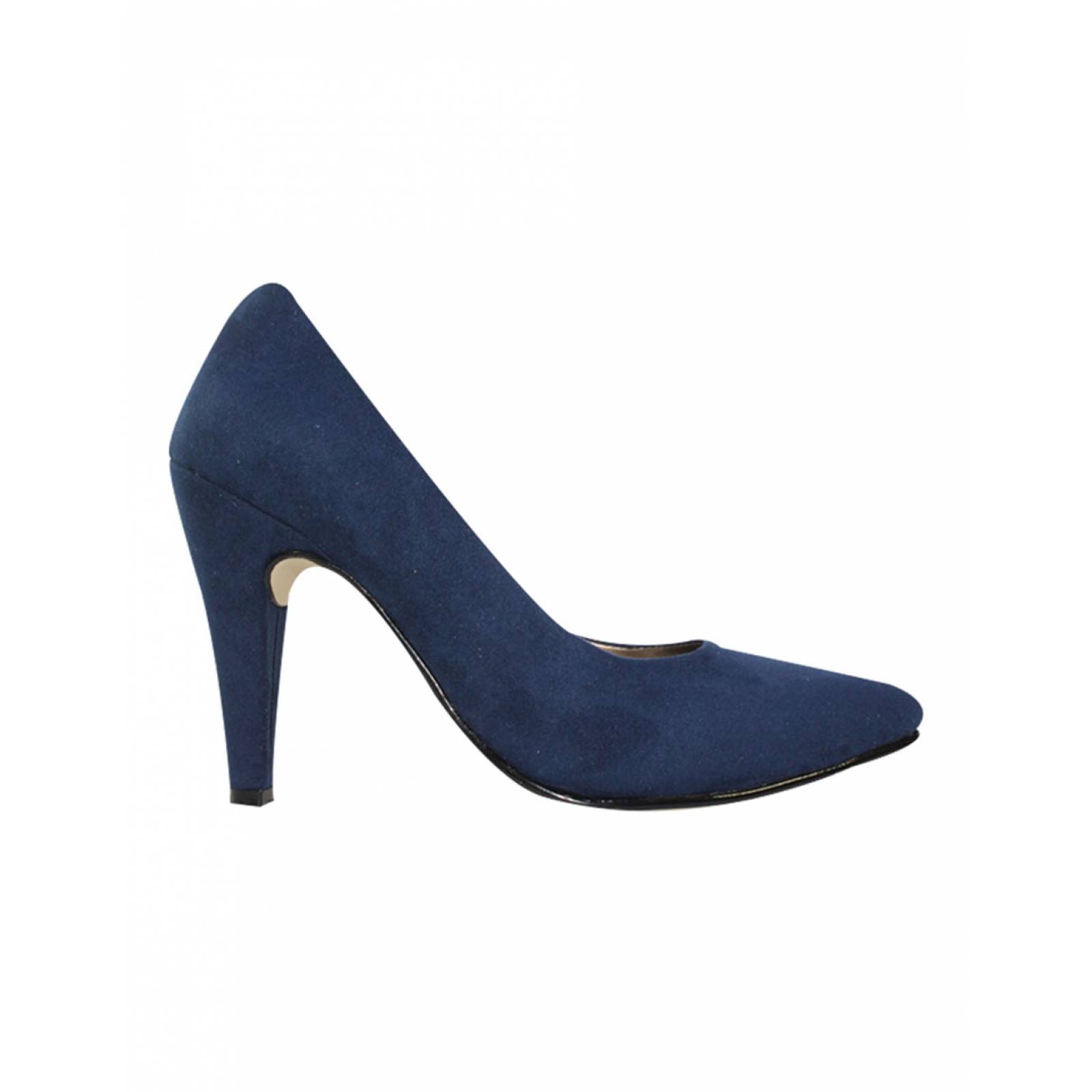 ZAPATILLAS TACONES LEON AZUL MARINO DAMA MUJER GAMUZA 9671
