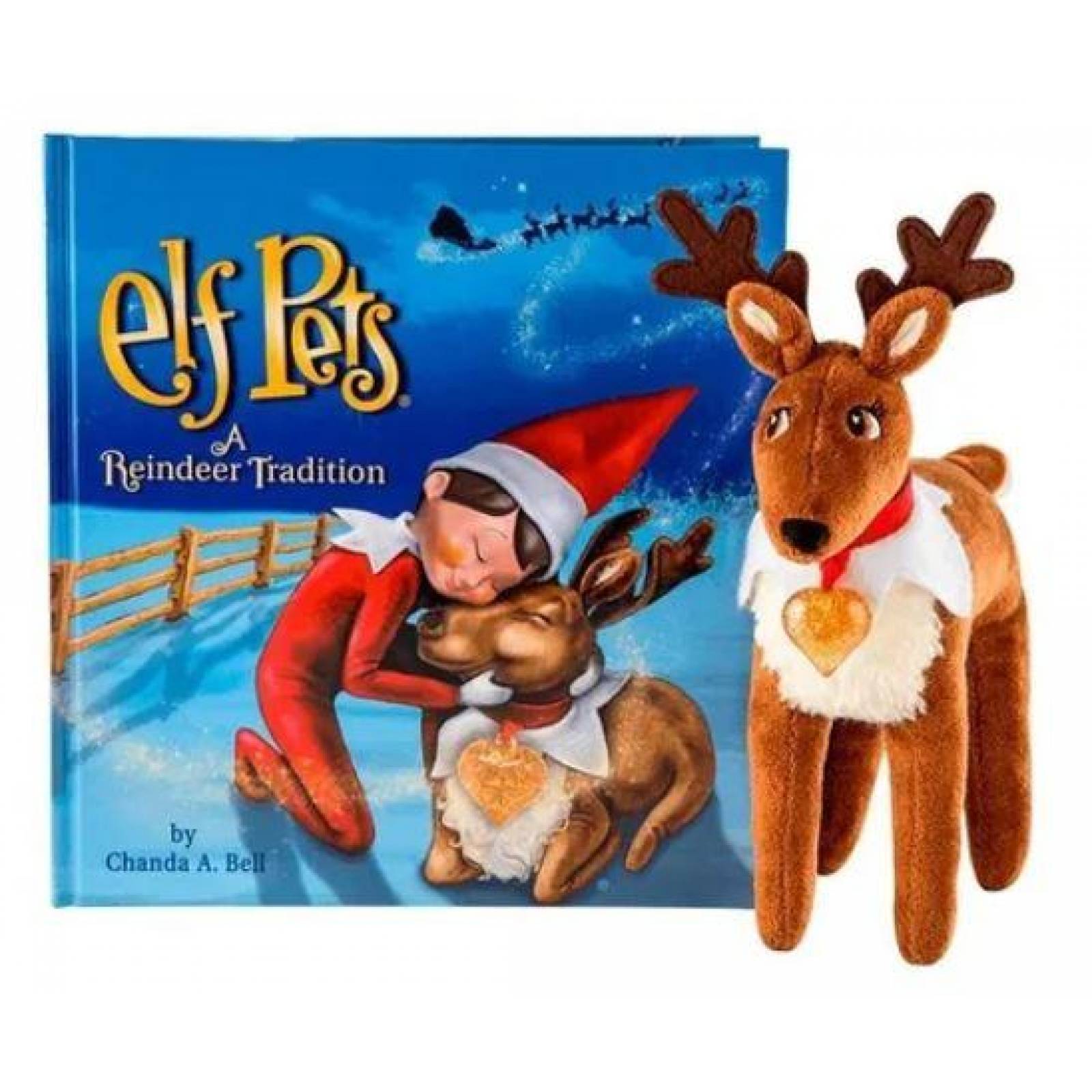 Reno Navideño Y Libro En Inglés - Elf On The Shelf