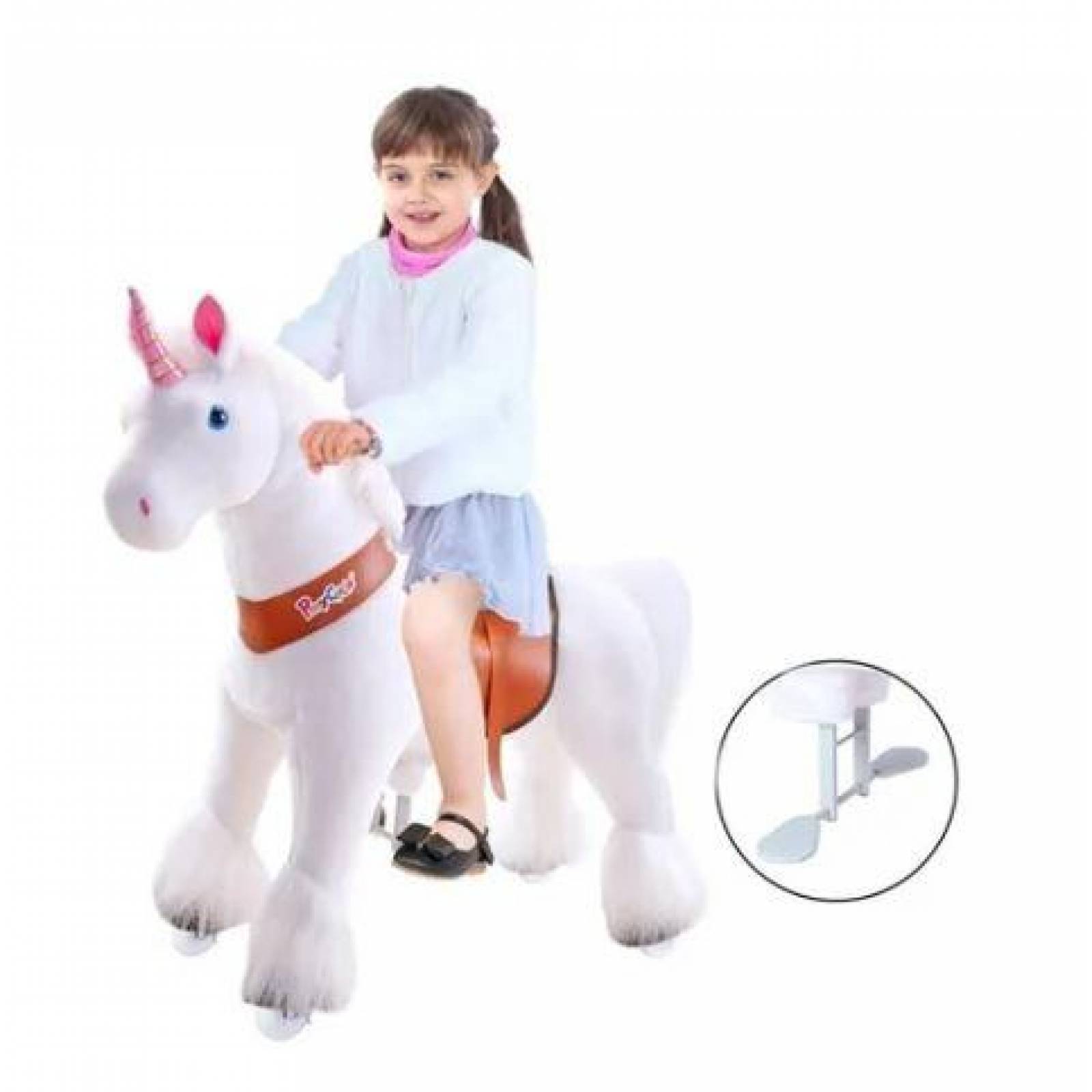 Unicornio Montable Blanco Chico - Ponycycle 