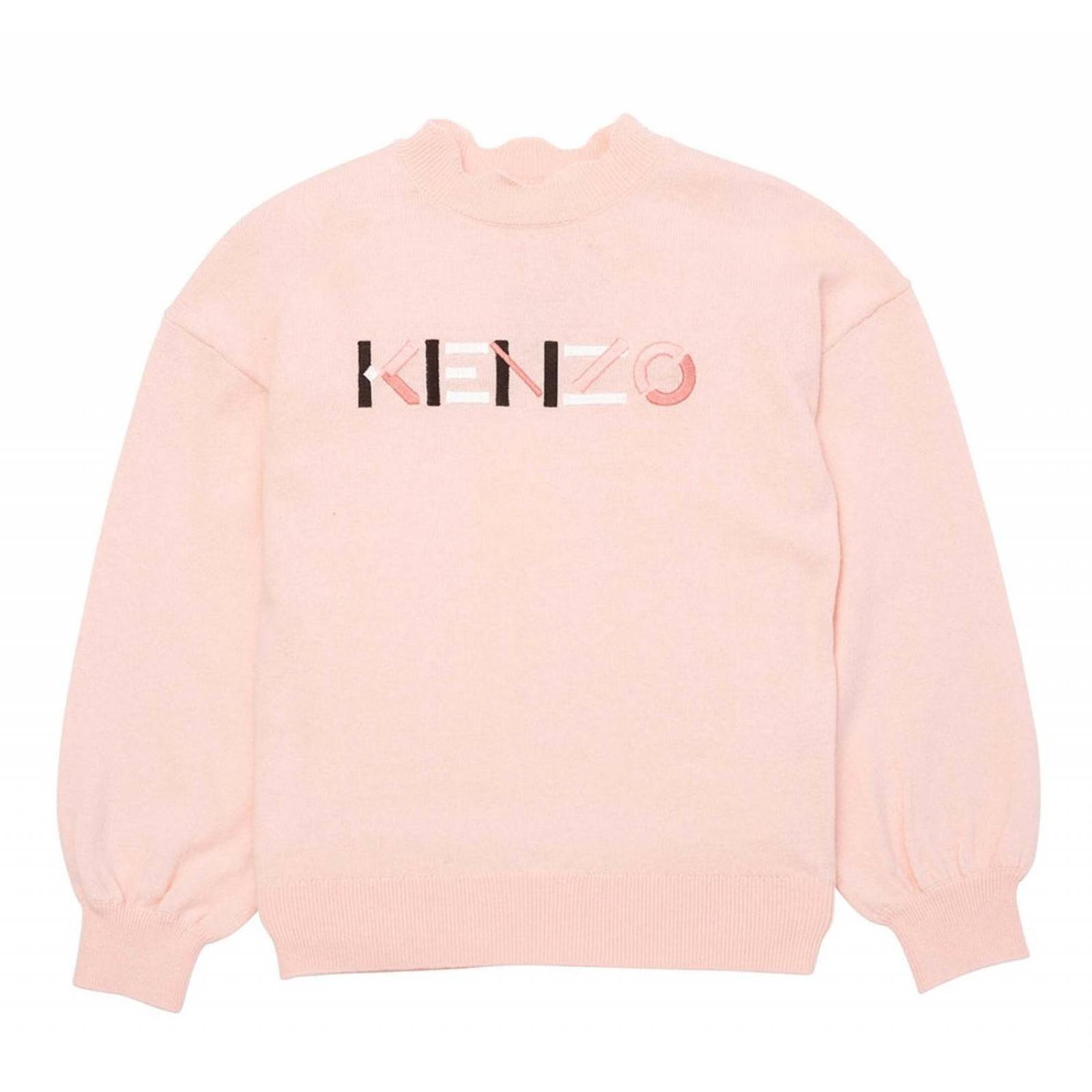 Sudadera Rosa Con Logo Bordado Kenzo 