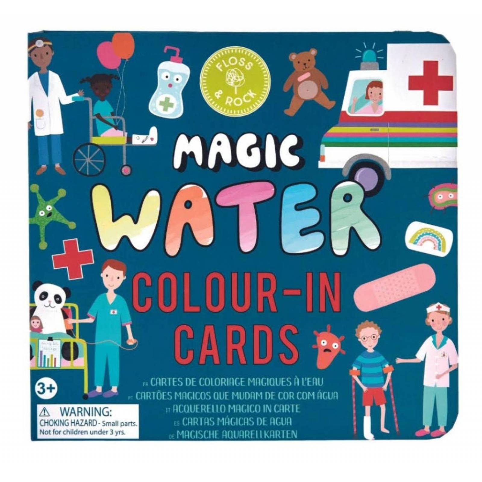 Tarjetas Mágicas Para Colorear Con Agua Hospital Floss Y Rock 