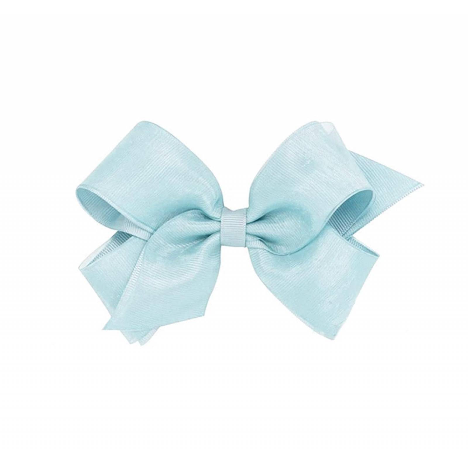 Moño extra chico organza coral Wee ones Azul cielo 6 Azul Cielo