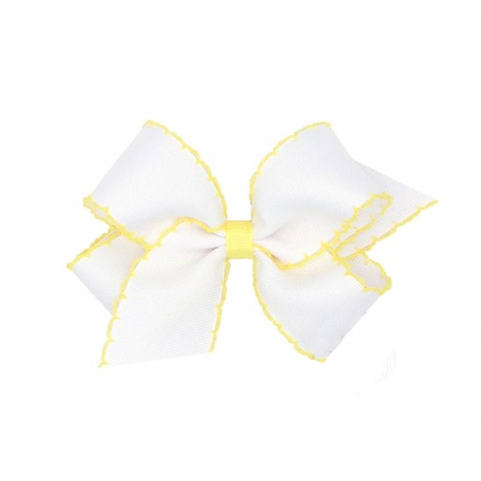 Moño mediano básico moonstitch blanco Wee ones Amarillo 2
