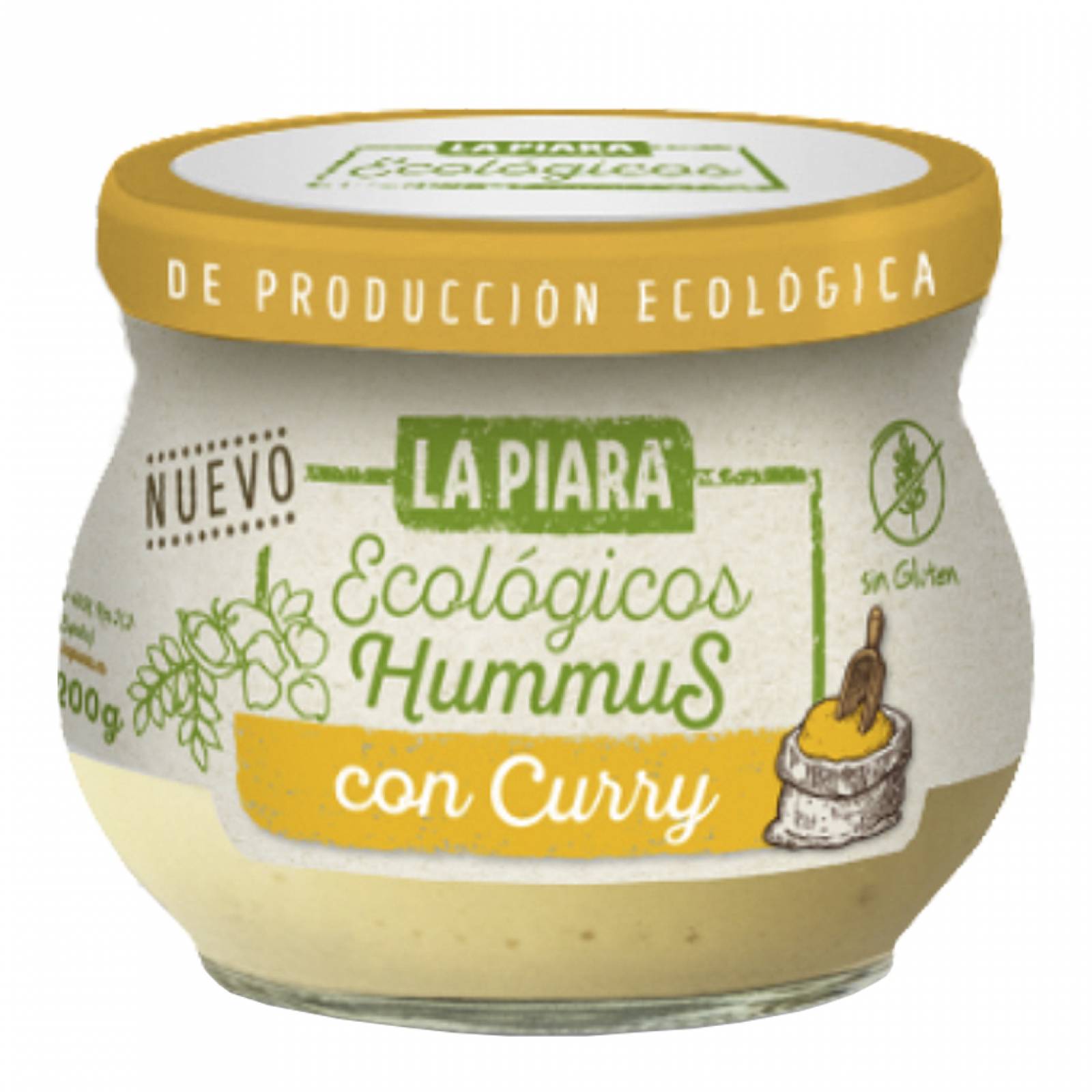 La Piara Hummus Curry Ecológico 200 gr