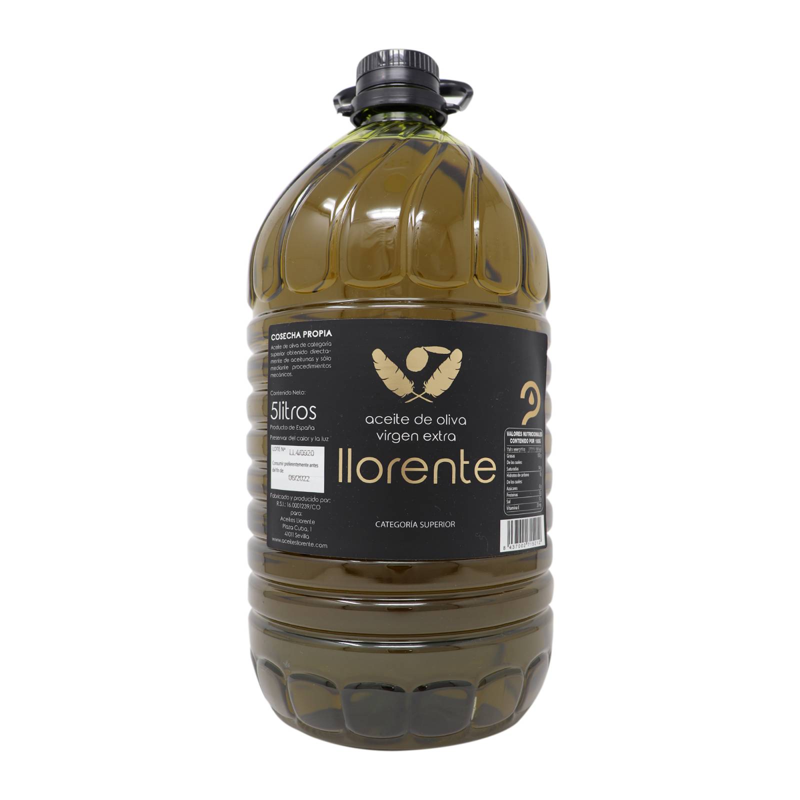 Aceite de Oliva Virgen Extra Llorente 5 lt