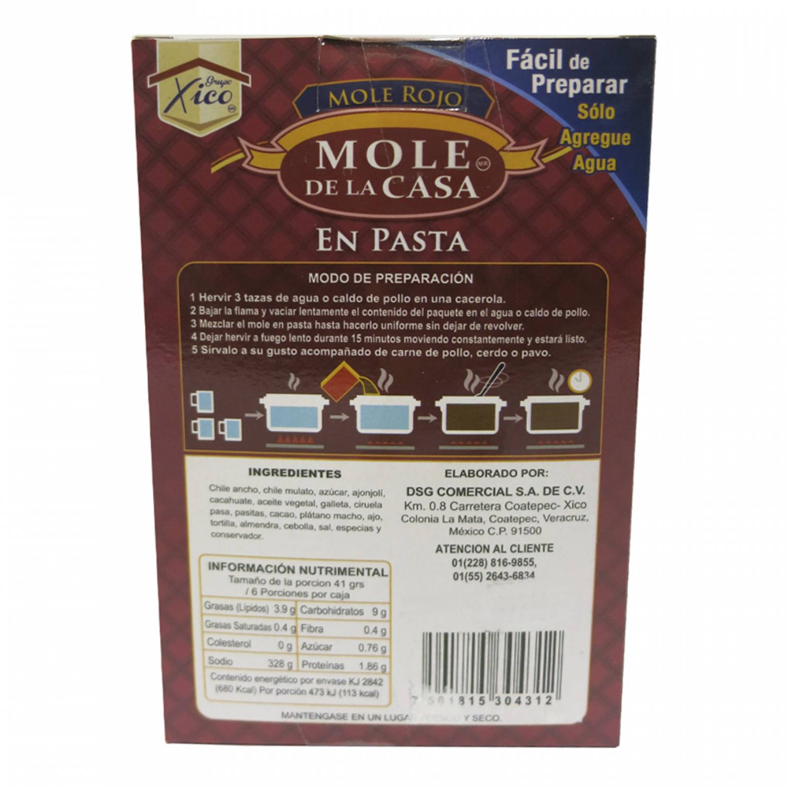 Mole Rojo De la Casa 250 gr