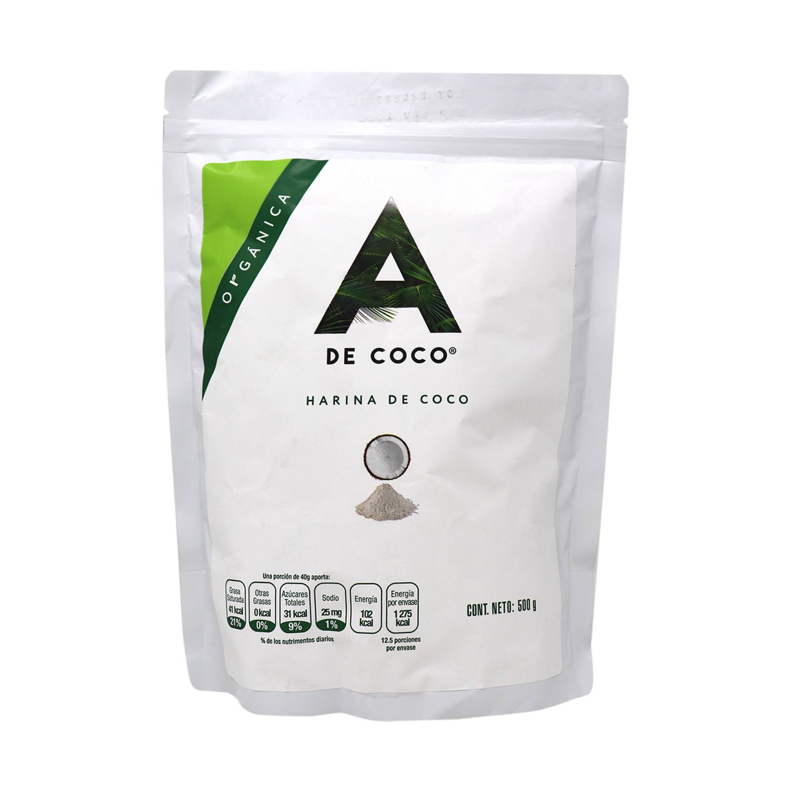 Harina de Coco Orgánico A de Coco 500 gr