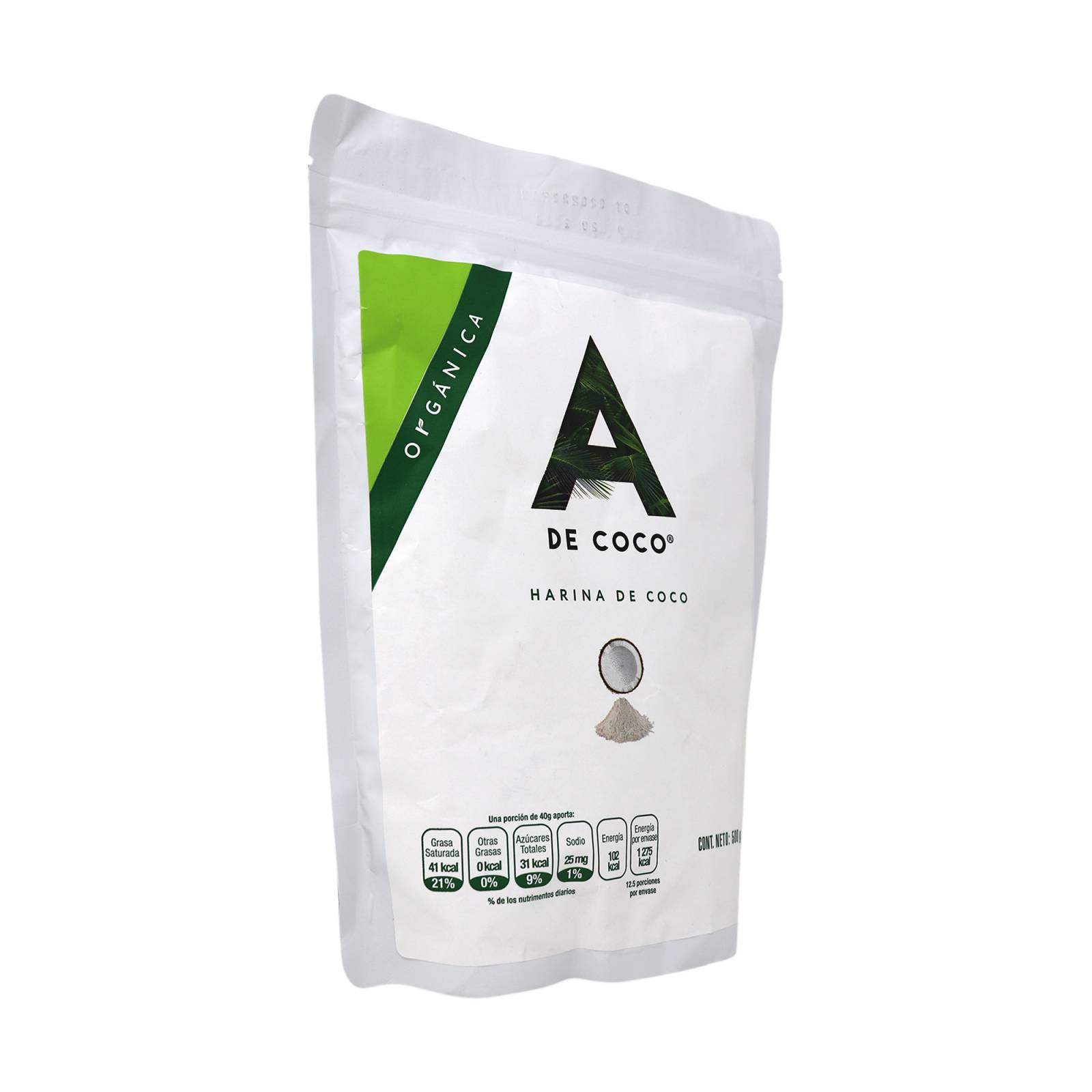 Harina de Coco Orgánico A de Coco 500 gr