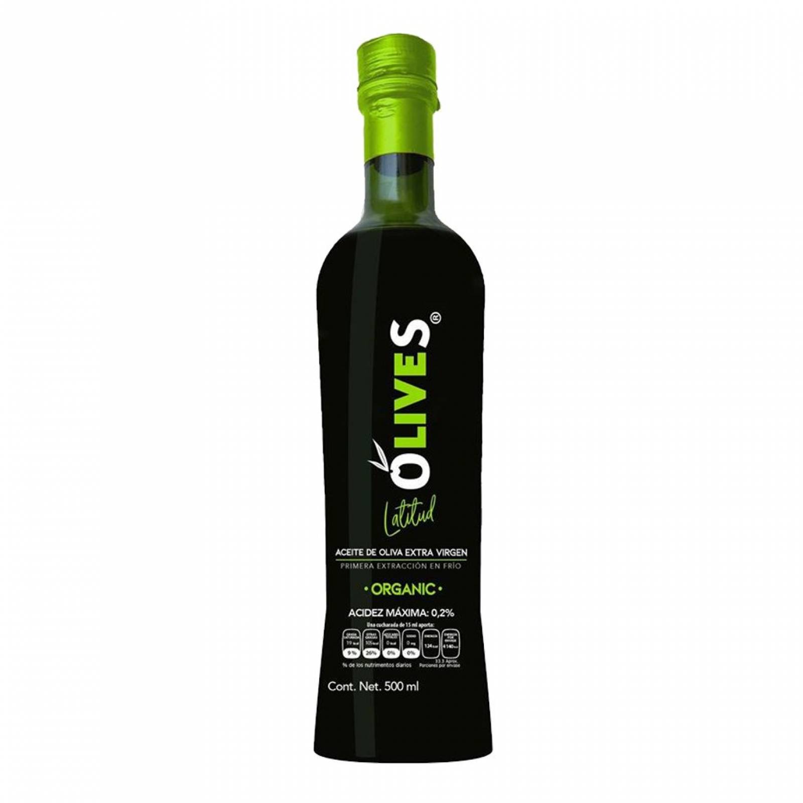 Olives Latitud Aceite de Oliva Virgen Extra Orgánico 500 ml