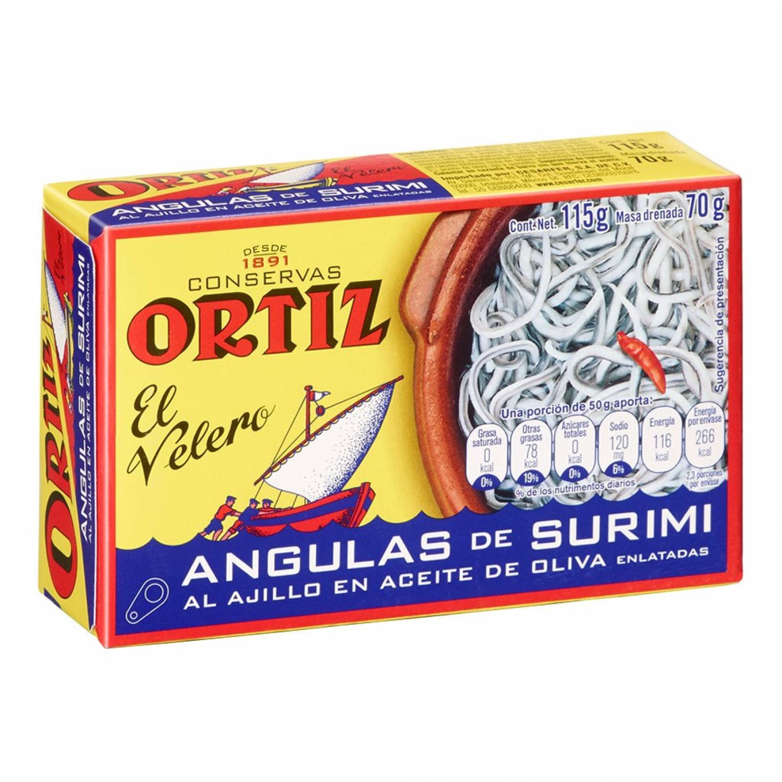 Angulas de Surimi en Aceite de Oliva Ortiz 115 gr