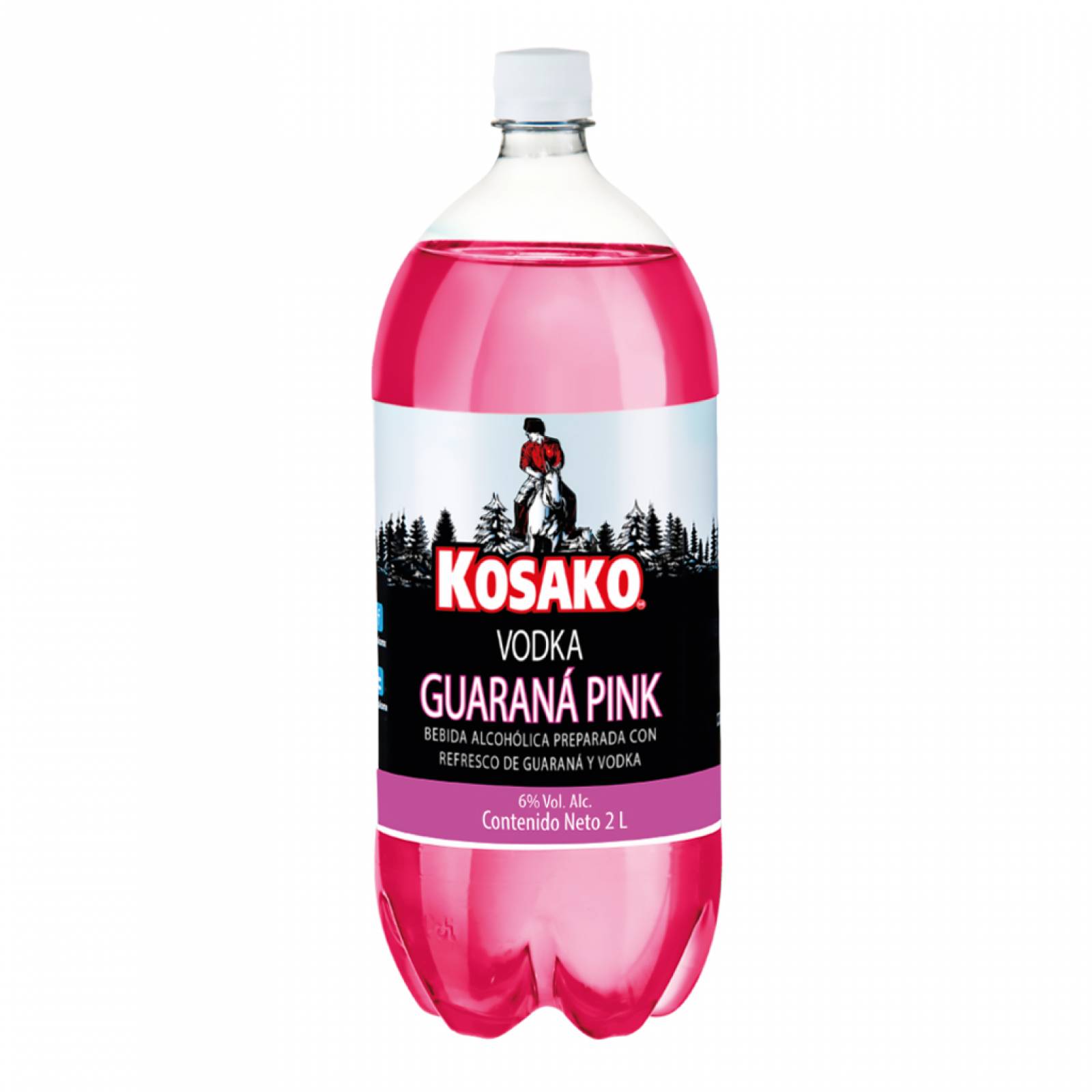 Vodka Guaraná Pink Kosako Botella 2 lt