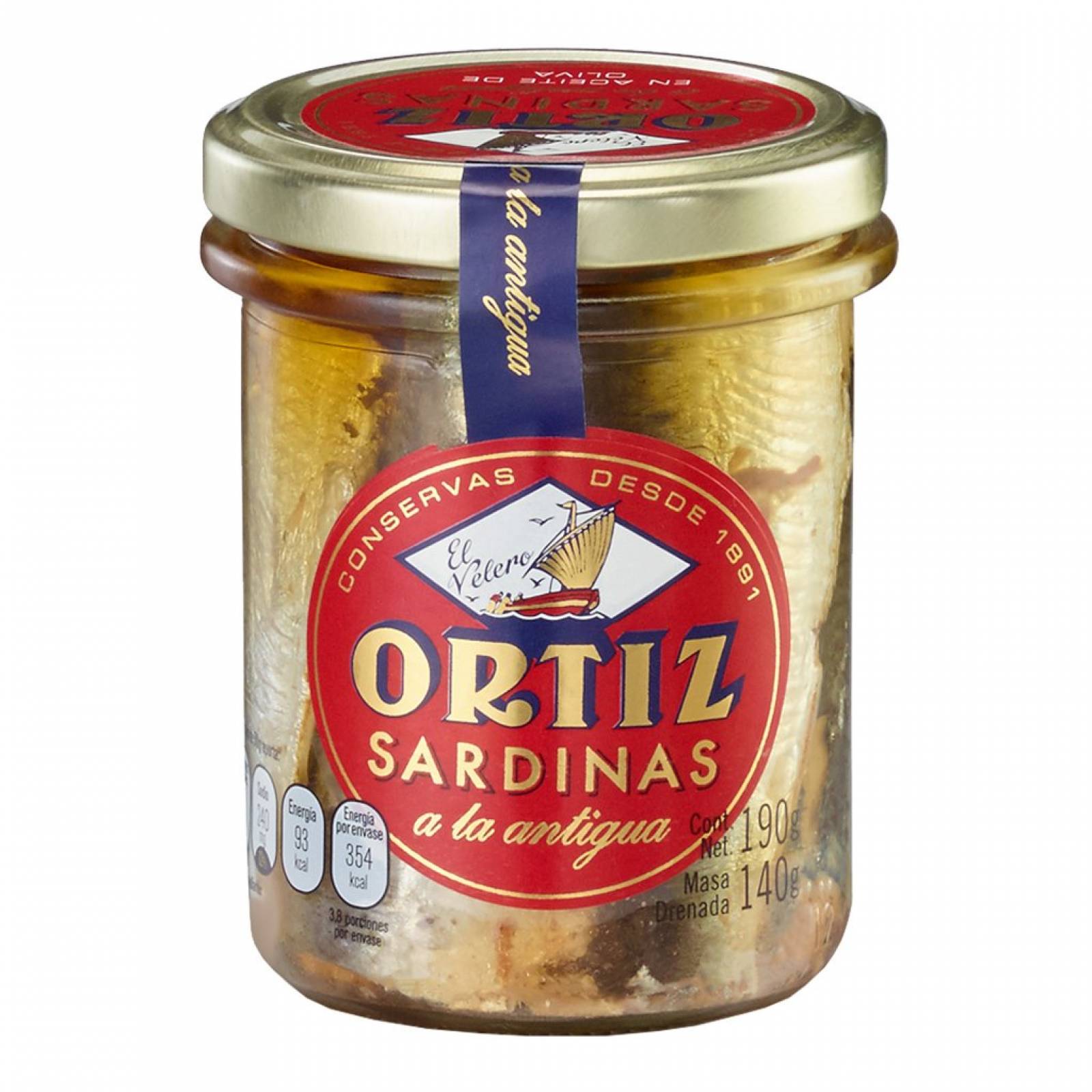Sardina en Aceite de Oliva Ortiz 190 gr