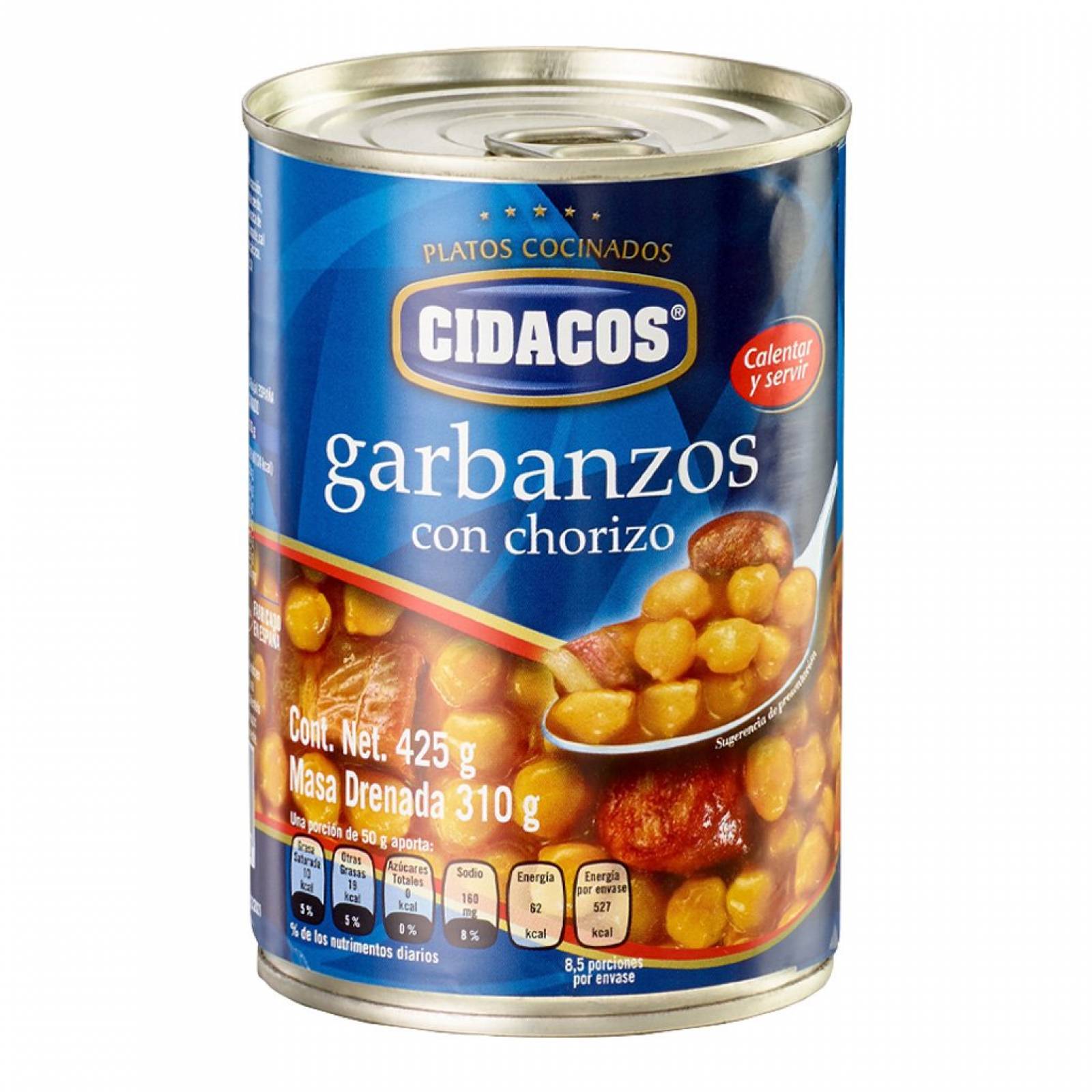 Garbanzos con Chorizo Cidacos 425 gr