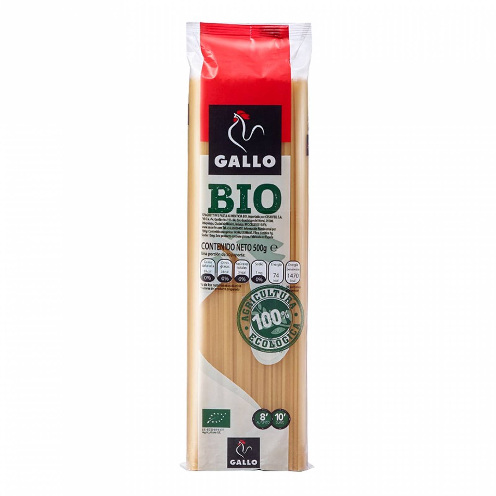Pasta Spaghetti Bio Gallo 500 gr