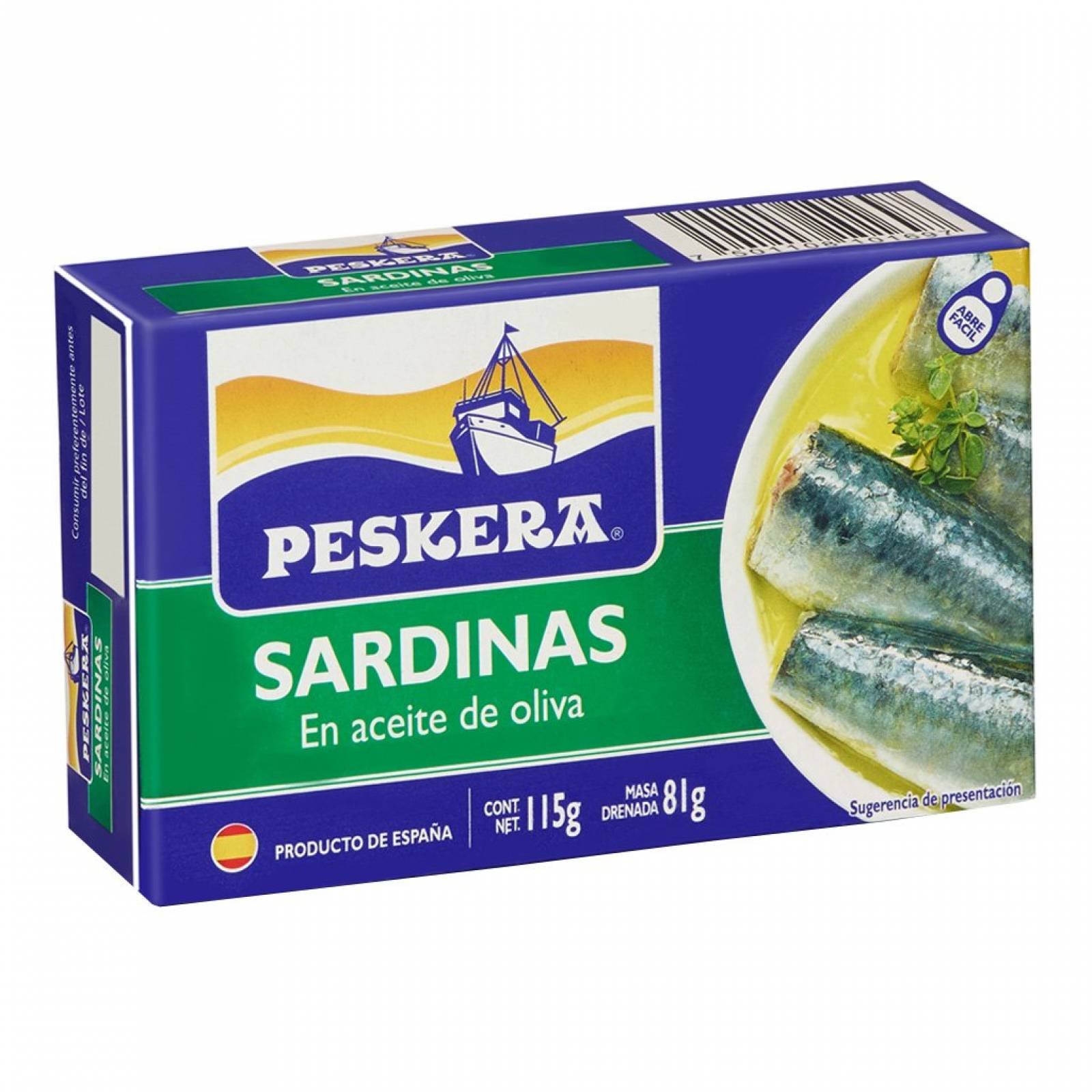 Sardinas en Aceite de Oliva Peskera 115 gr
