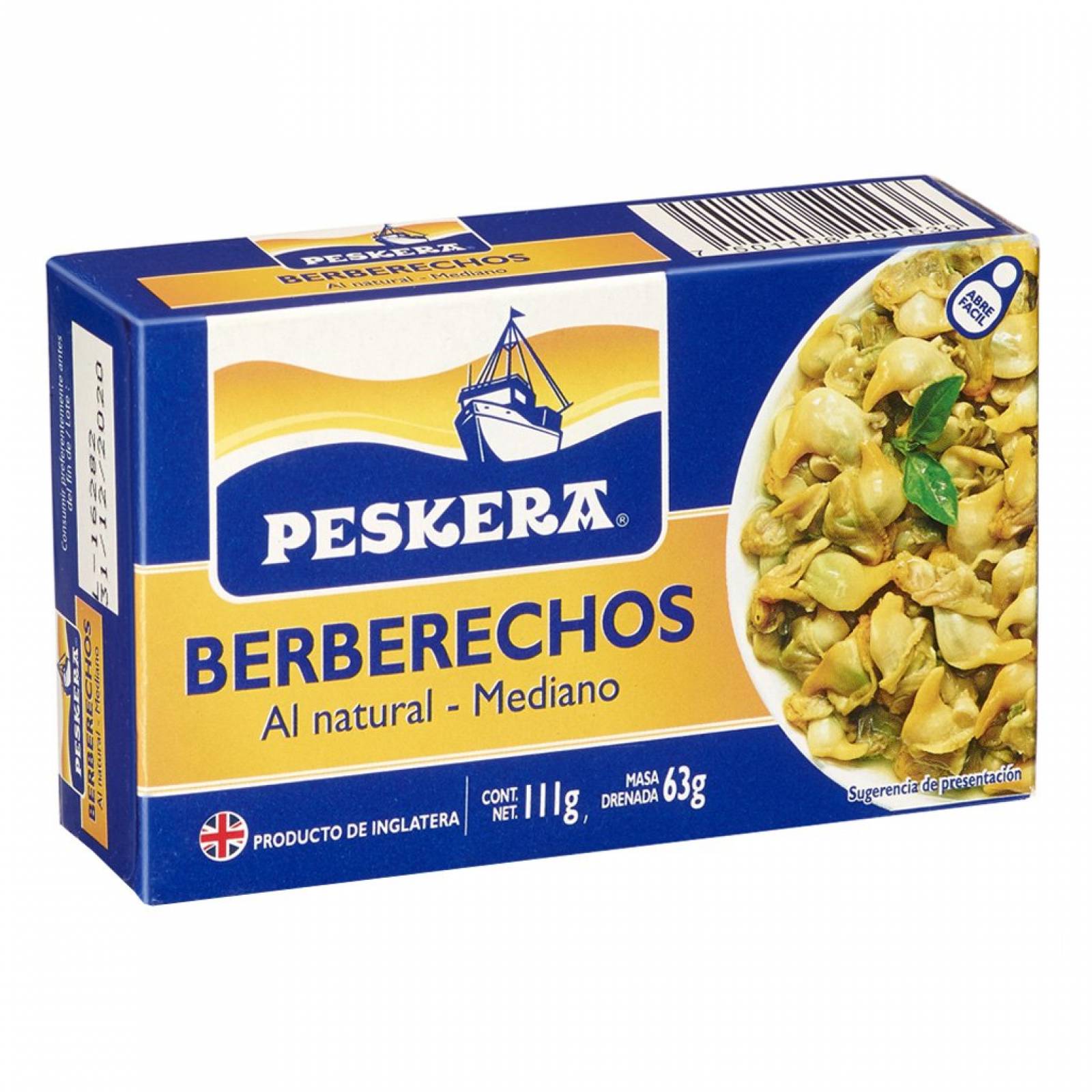 Berberechos al Natural Mediano Peskera 111 gr