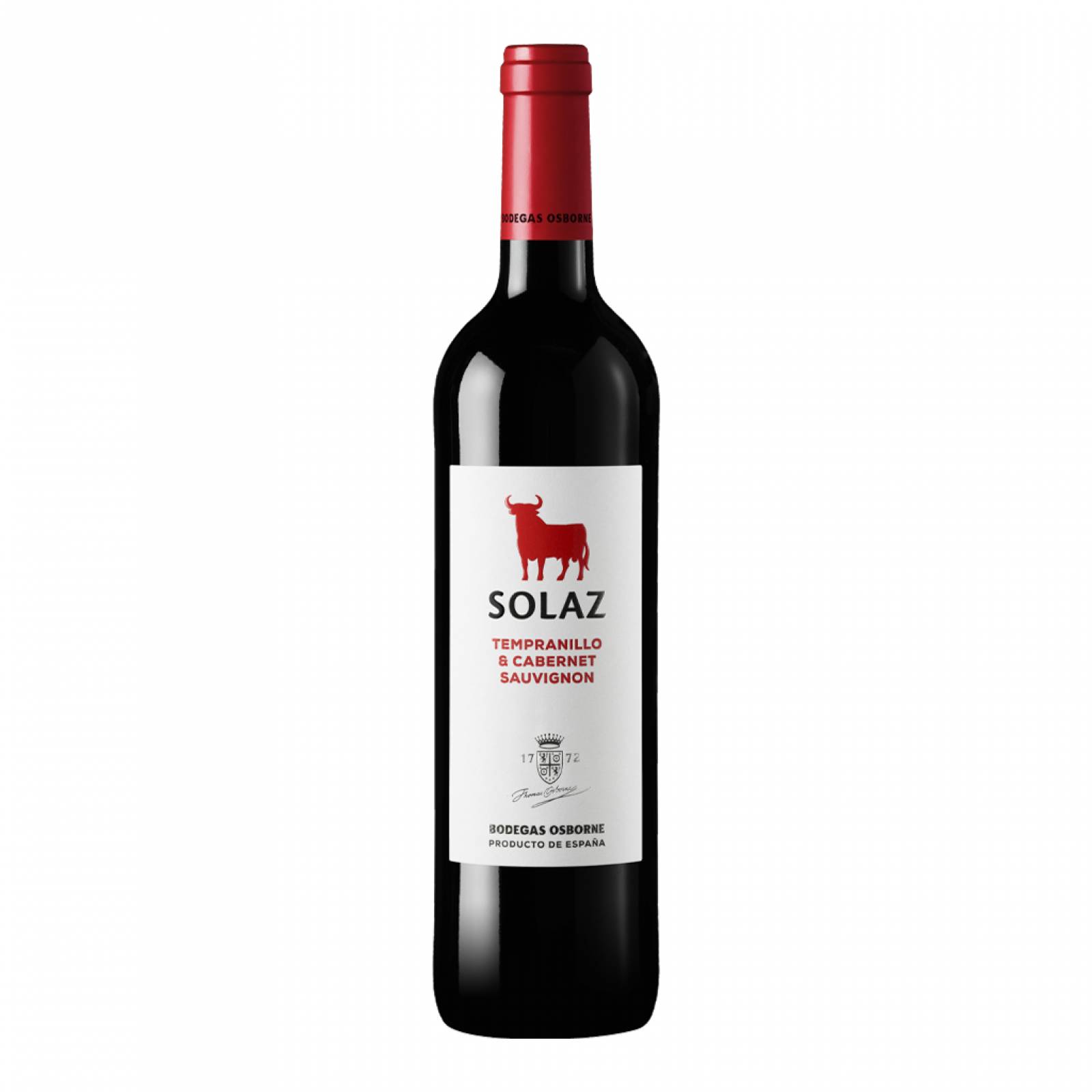 Vino Tinto Tempranillo   Cabernet Sauvignon Solaz 750 ml