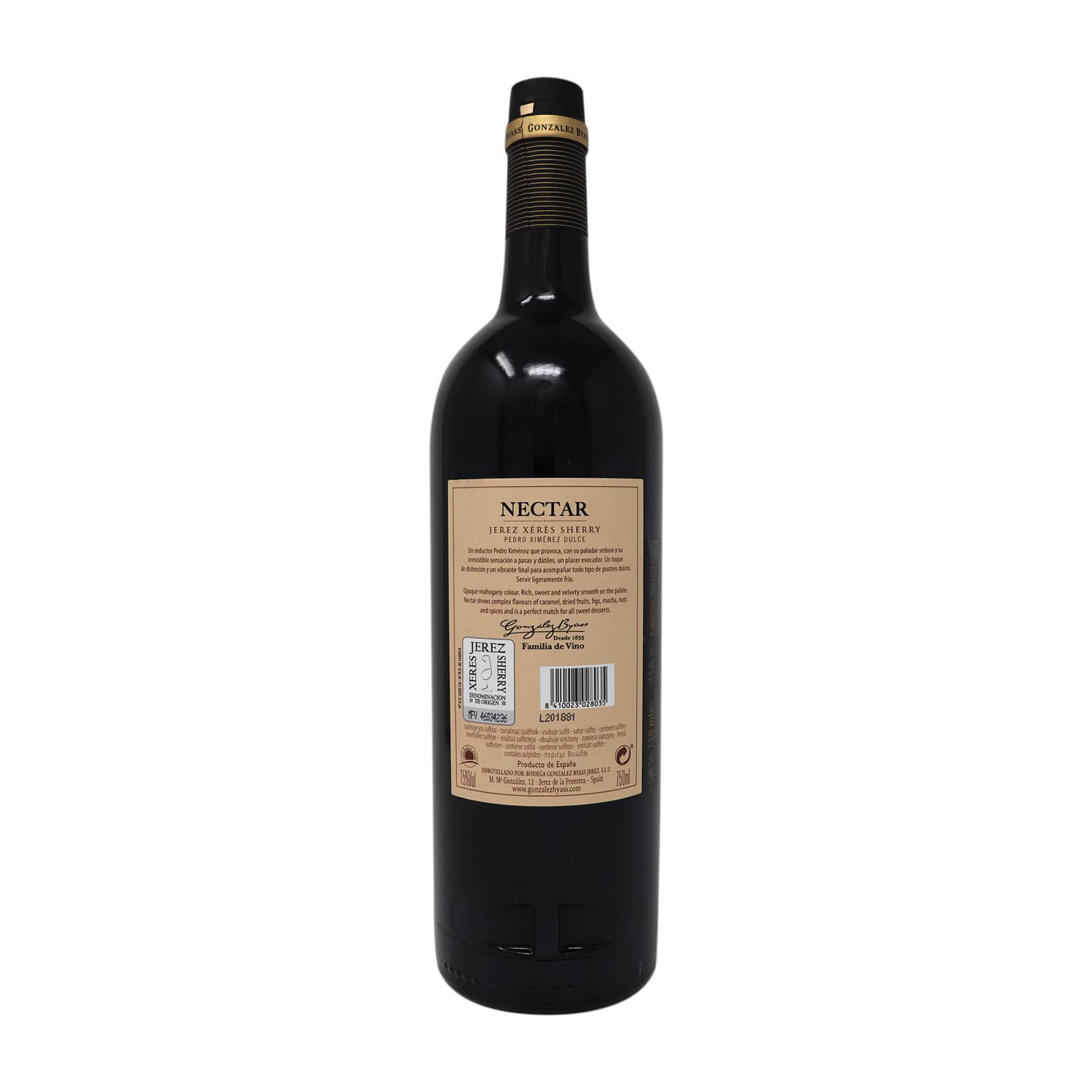 Jerez Pedro Ximénez Sherry Néctar 750 ml