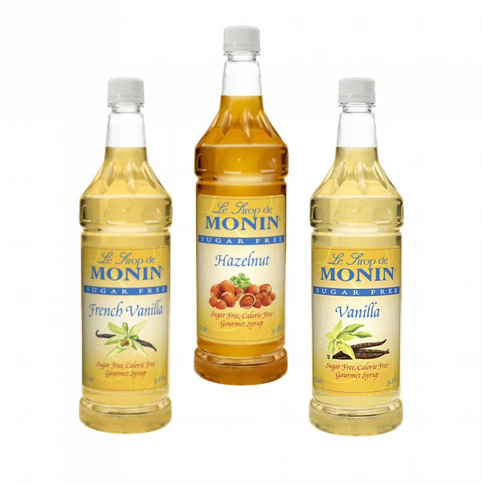 Pack Jarabes Sin Azúcar Monin 3 Botellas de 1 lt
