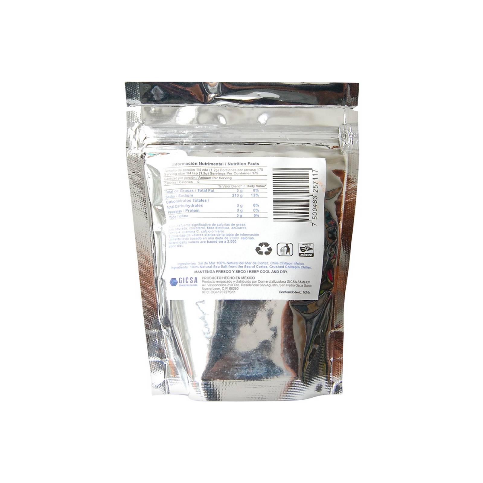 Sal Chiltepín Condimento Nueve 22 150 gr