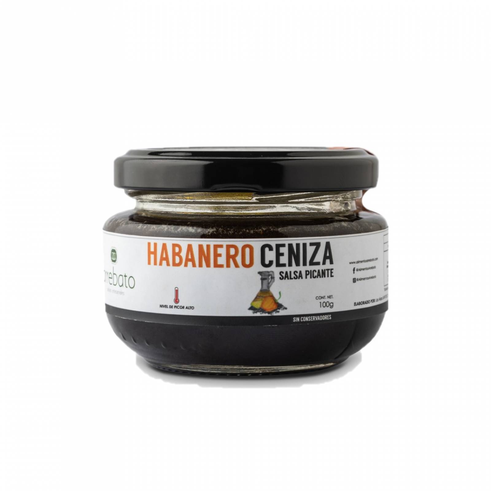 Arrebato Salsa Habanero Ceniza Gourmet 100 gr