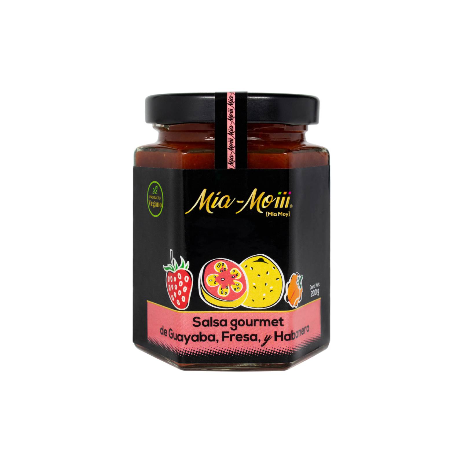 Salsa Frutal Guayaba Fresa y Habanero Mía Moiii 200 gr
