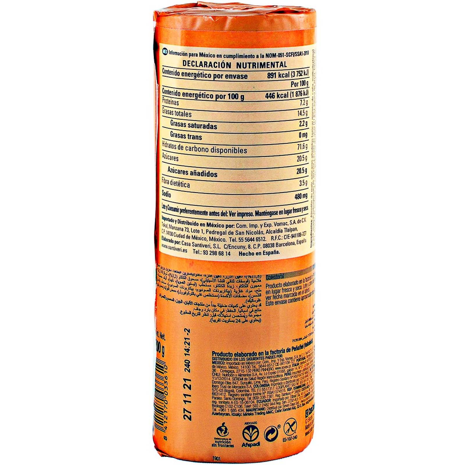 Galletas Digestive con Cacao Sin Gluten Santiveri 200 gr